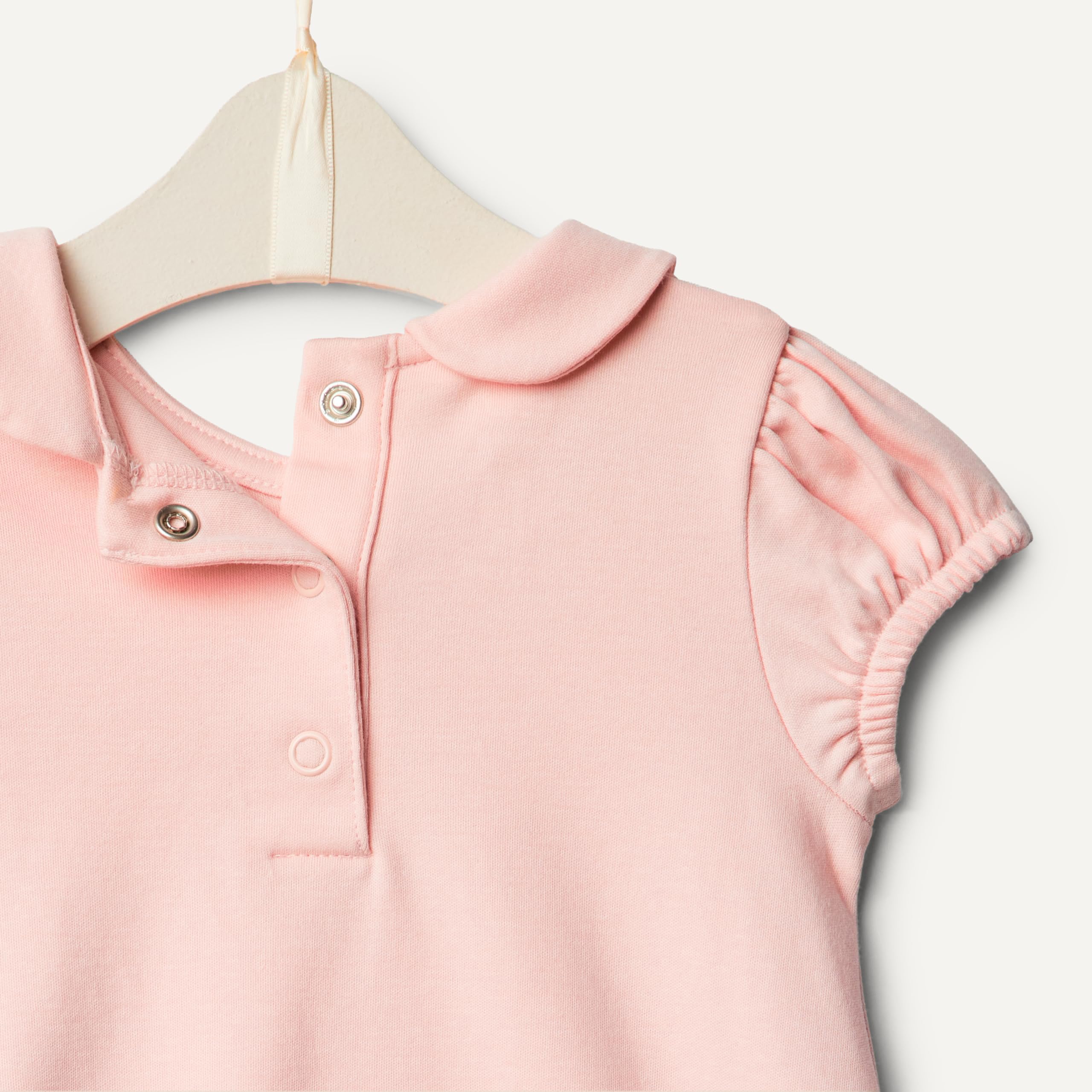 Amazon Essentials x Sofia Grainge Baby Girls' Cotton Short Sleeve Romper with Peter Pan Collar WEBE CLOTHING
