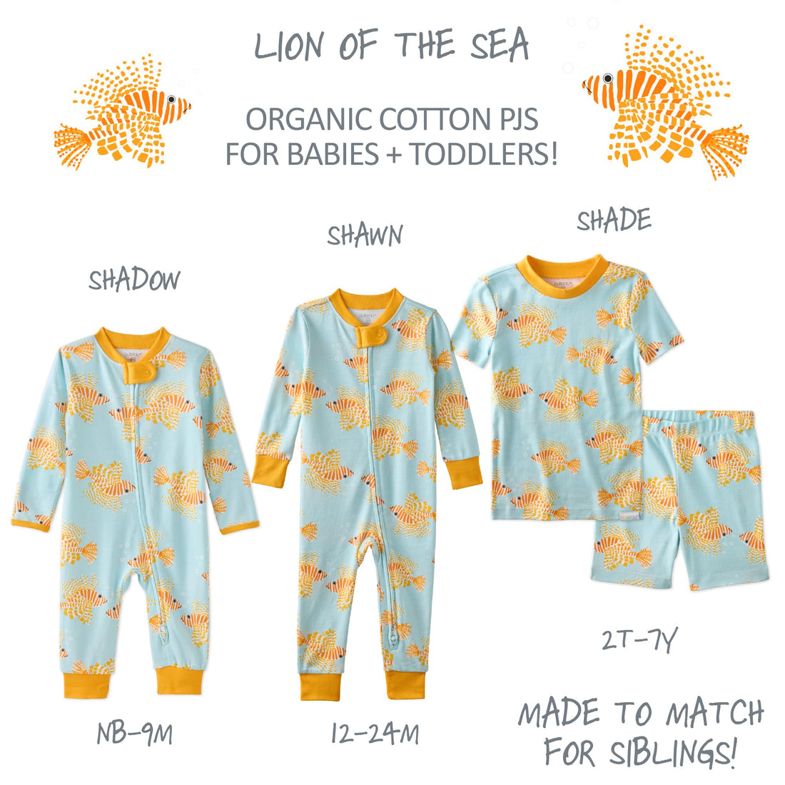 Butterblu Shadow Sleep & Play Baby Pajamas 100% Organic Cotton Two Way Zipper Sleeper Pajamas for Baby Boys & Girls