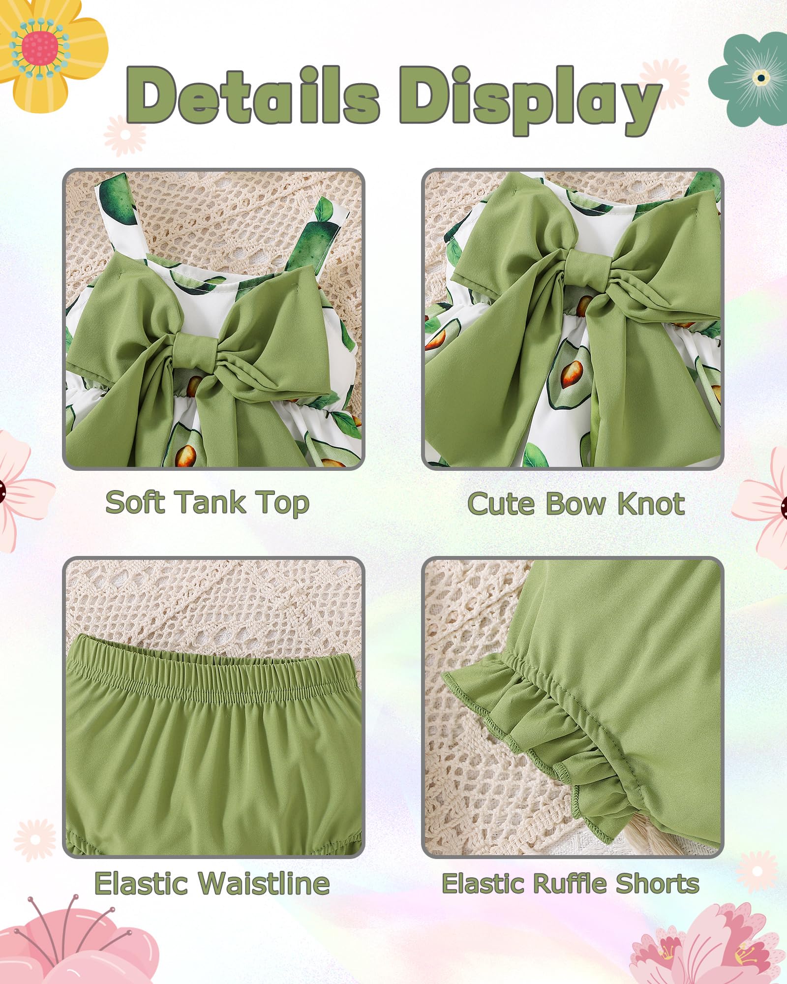 Newborn Baby Girl Clothes Summer Outfits Infant Ruffle Sleeveless Cute Bow Tank Tops 3 6 12 18 Months WEBE CLOTHING