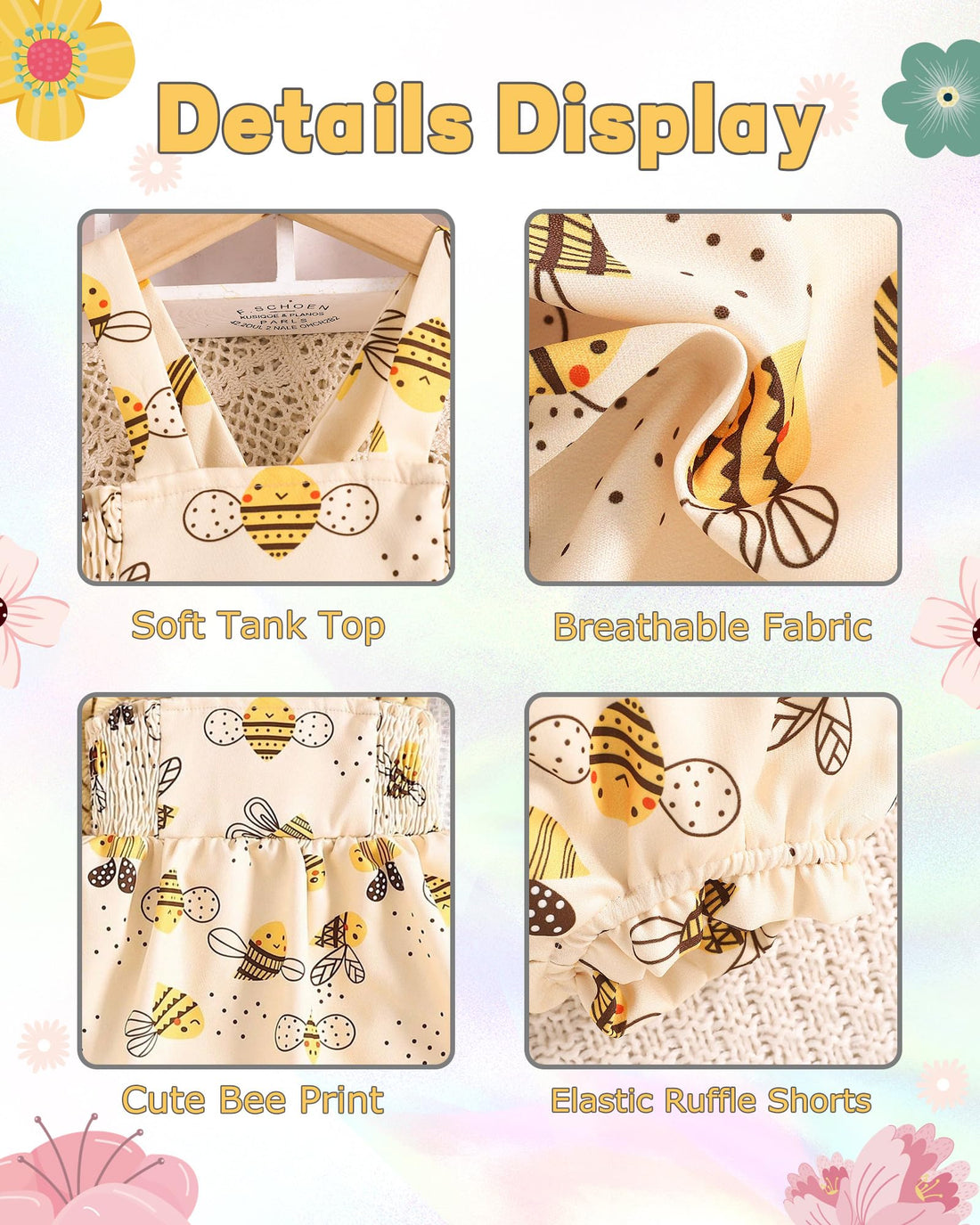 Newborn Baby Girl Clothes Summer Outfits Infant Ruffle Sleeveless Cute Bow Tank Tops 3 6 12 18 Months WEBE CLOTHING