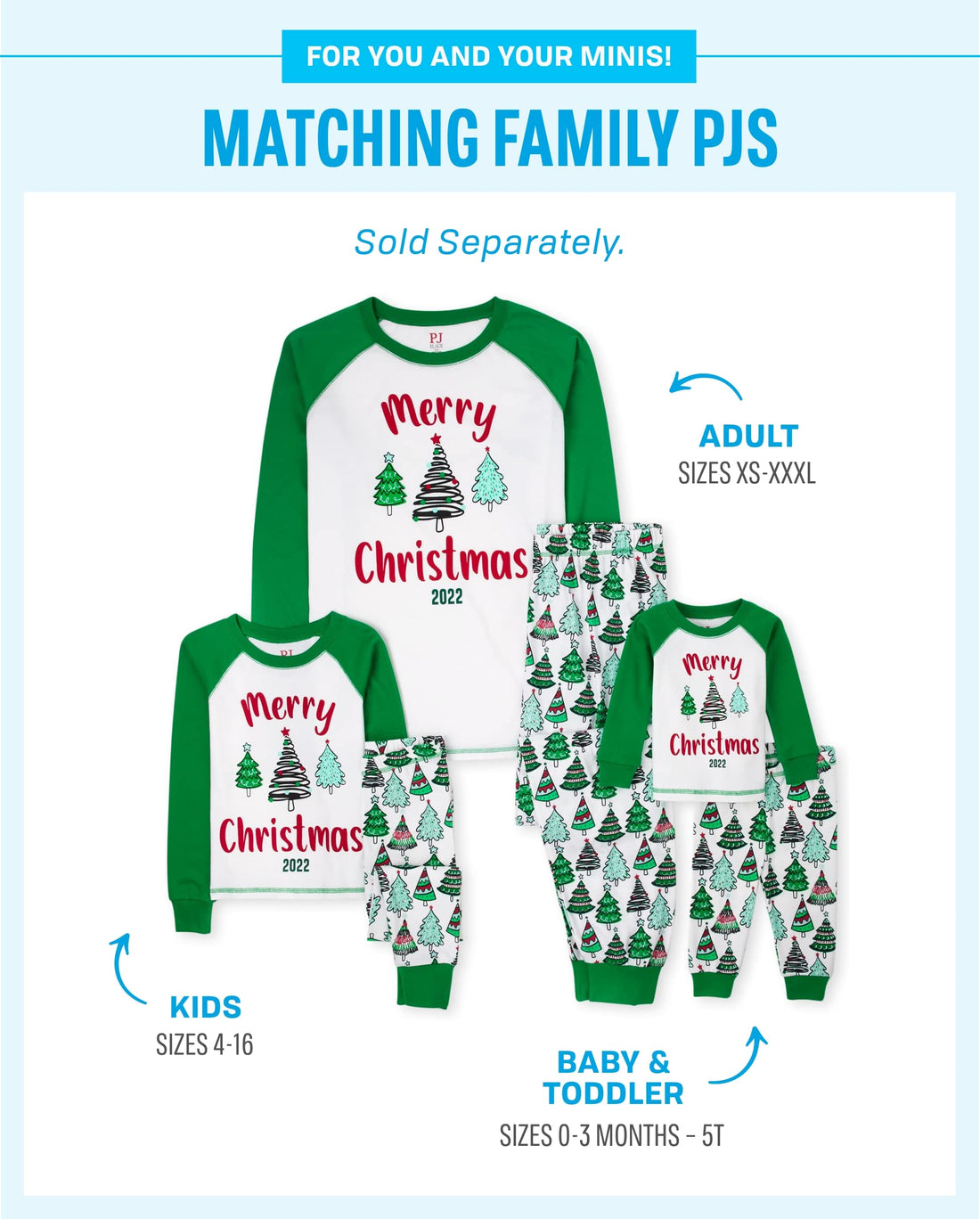 The Children's Place Kids' Family Matching, Festive Christmas Pajama Sets, Cotton WEBE CLOTHING