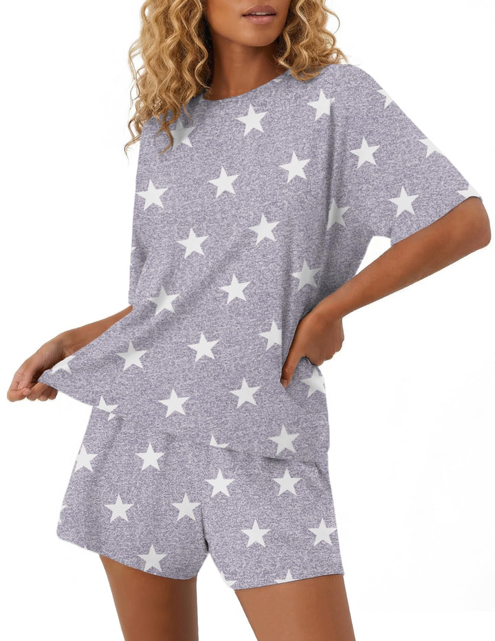 Ekouaer Pajama for Women Viscose from Bamboo 2 piece Lightweight Summer Pj Soft Short Sleeve Matching Lounge sets with Pocket
