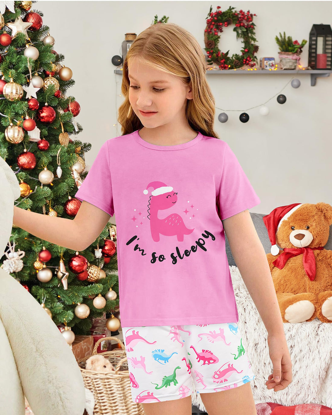 Sylfairy Girls Pajamas Short Sleeve Toddler Girls Summer Short Sets Sleepwear Clothes Kids Pajamas