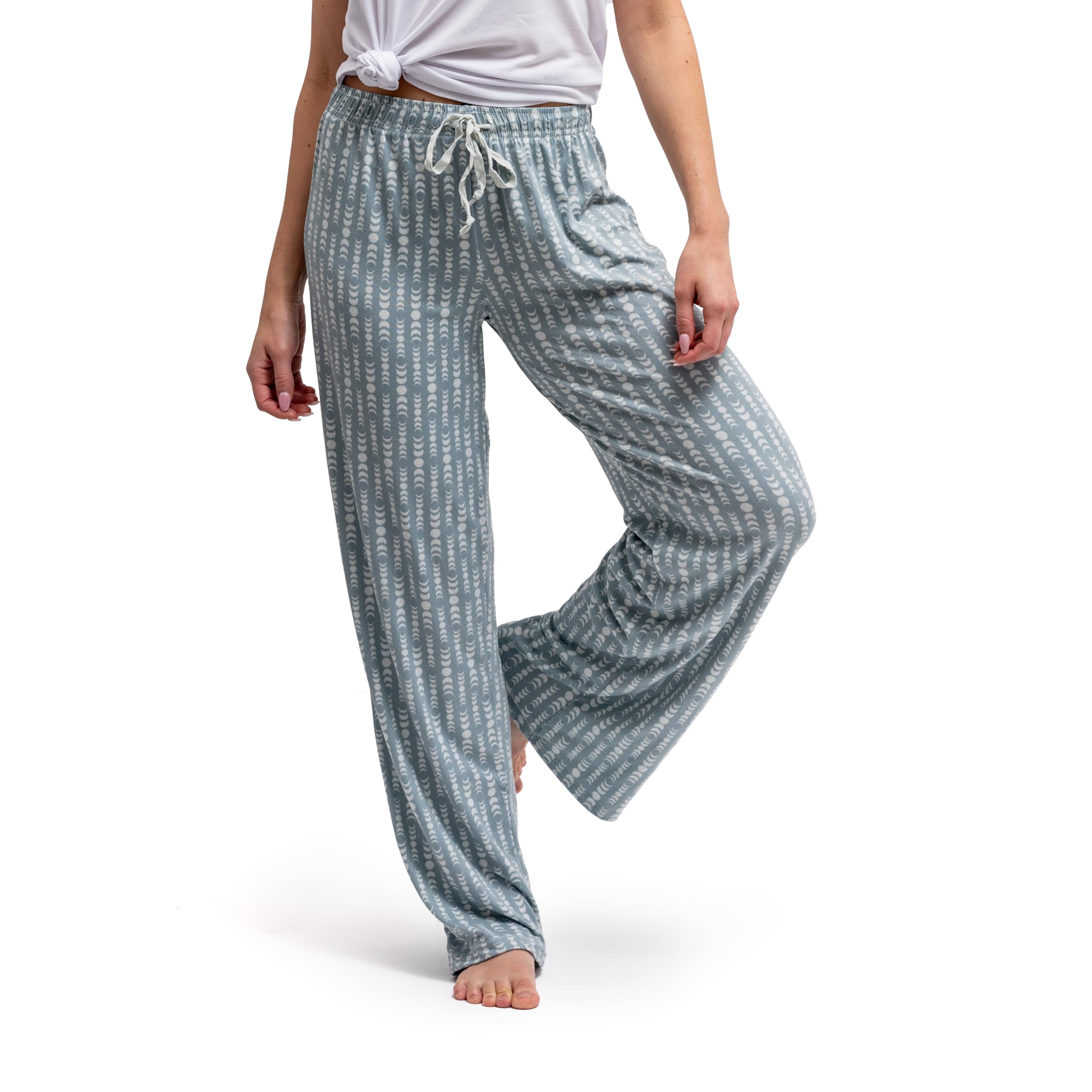 Hello Mello Signature Lounge Pants Womens Soft Pajama Bottoms Elastic Waistband Drawstring Tie