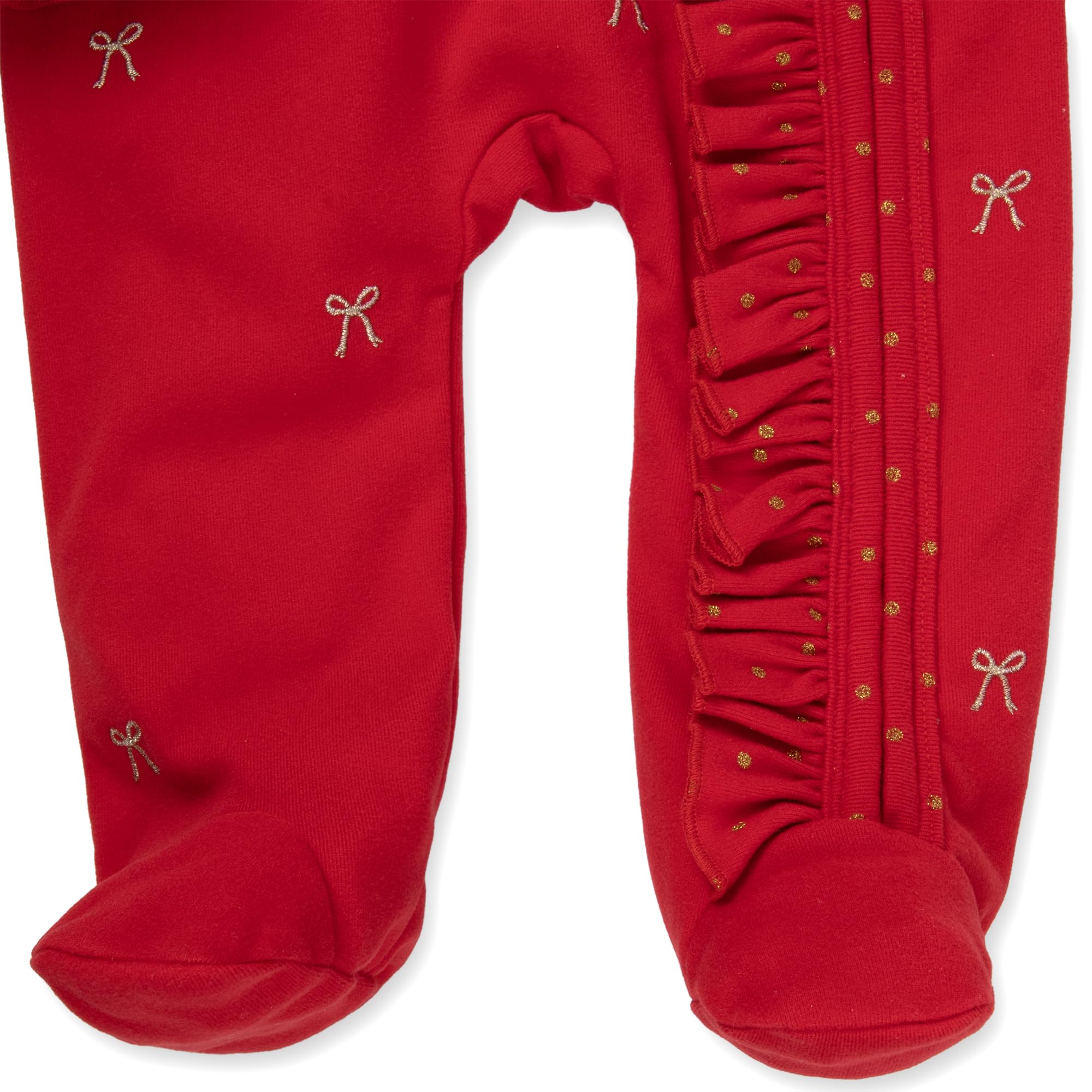Baby Footie Bodysuit Headband or Hat 2 Piece Set – Christmas Thanksgiving Zip-Up Outfit,Holiday Pajamas for Infants