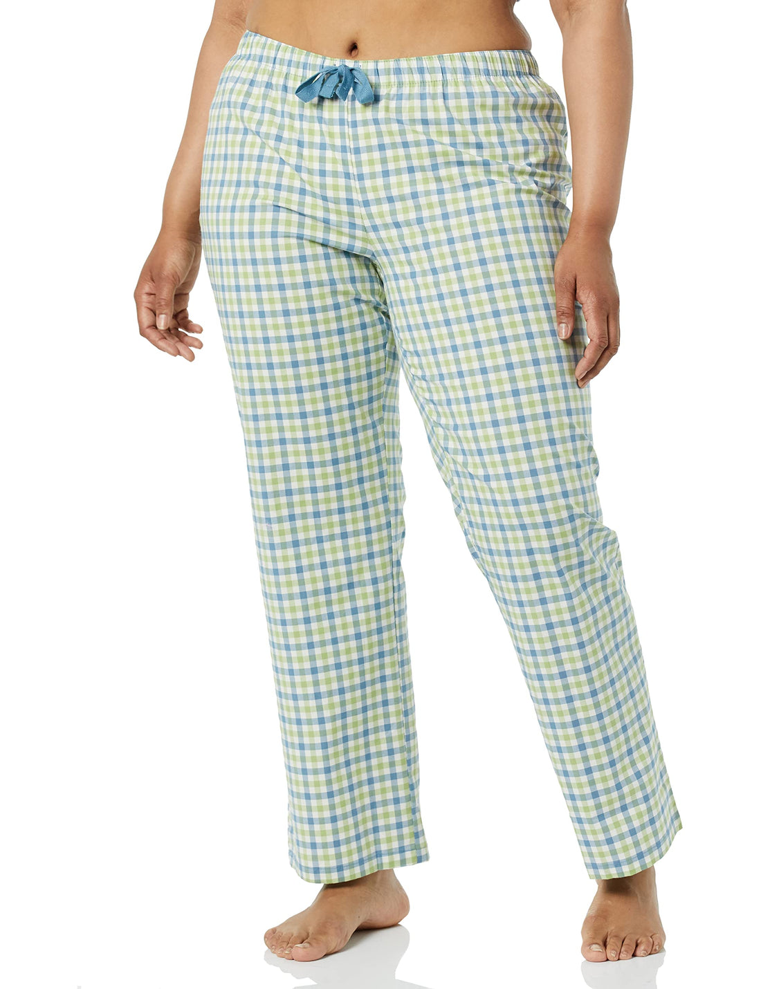 Amazon Essentials Women's Cotton Pajama Pants, Breathable Poplin Sleep Pant with Drawstring Elastic Waist