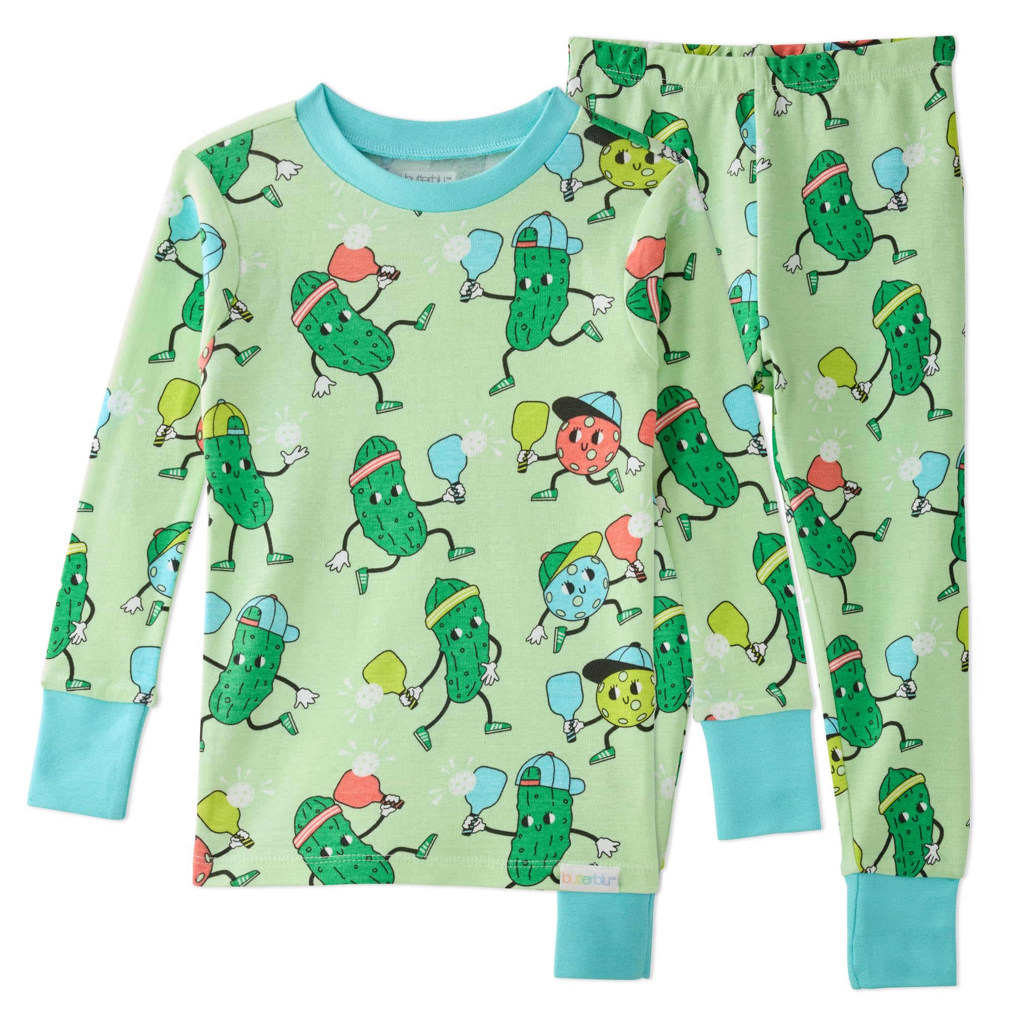 Butterblu Zen Snug-fit 2-Piece Pajamas 100% Organic Cotton Long Sleeve for Boys & Girls