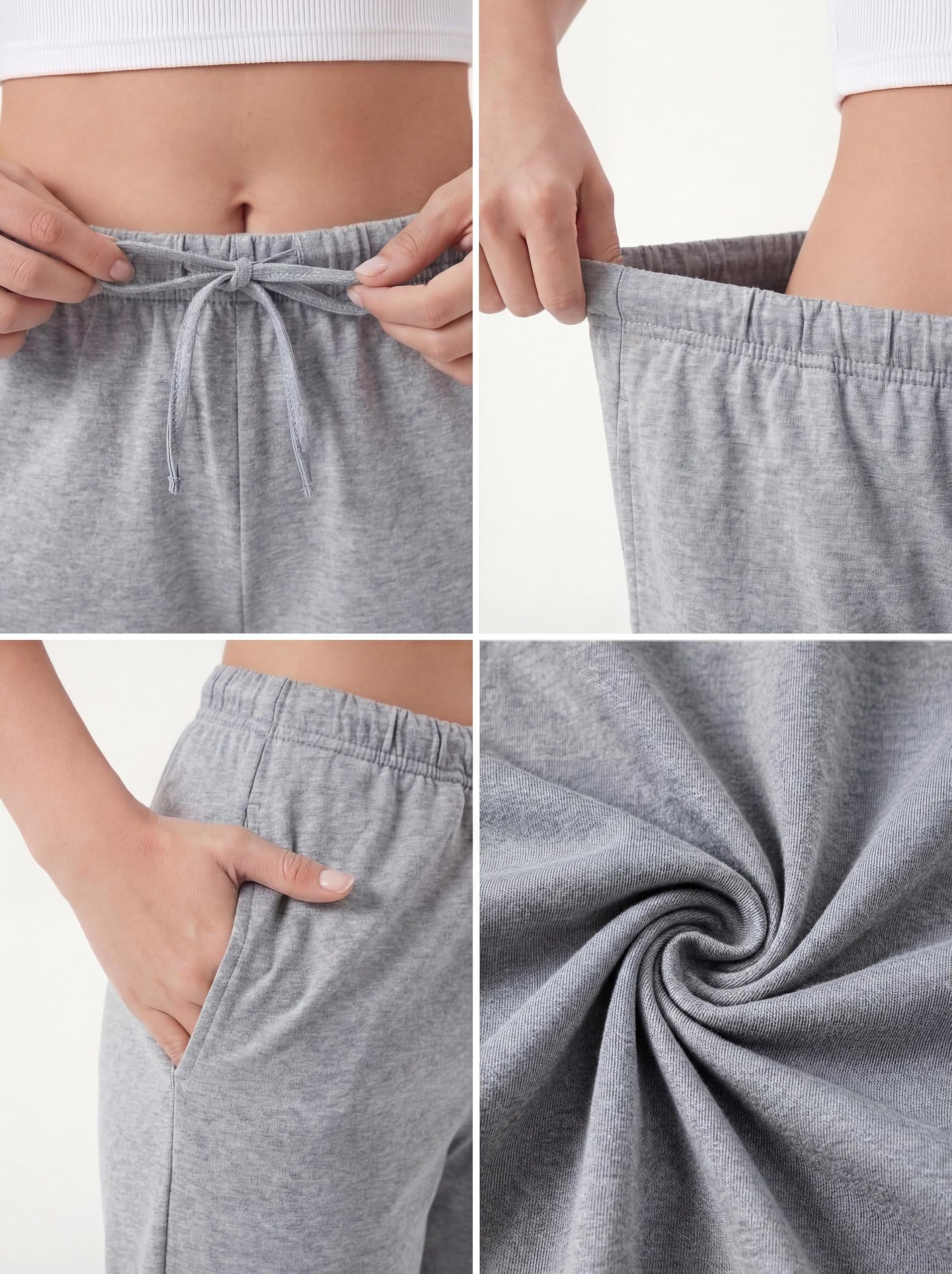 Andrew Scott Women's Cotton Blend Pajama Lounge Pants | Soft Knit Sleepwear with Pockets & Drawstring | Multi-Pack
