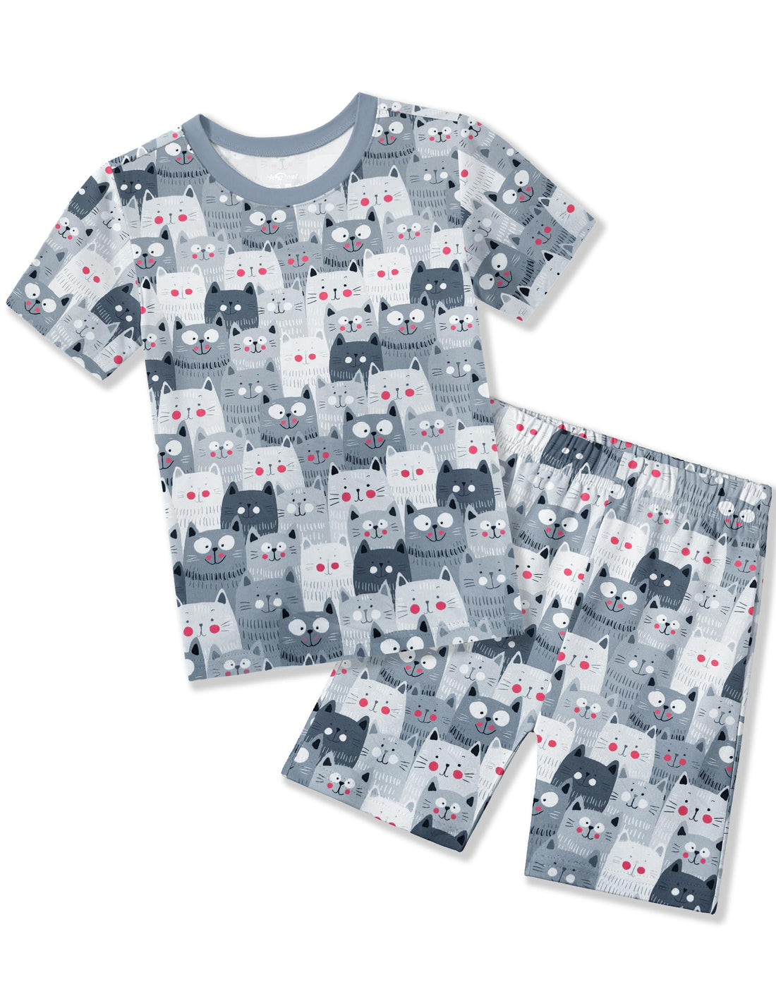 Arshiner Pajamas for Girls Summer Short Sleeve Sleepwear Kids Soft Cute Snug Fit Pjs Sets