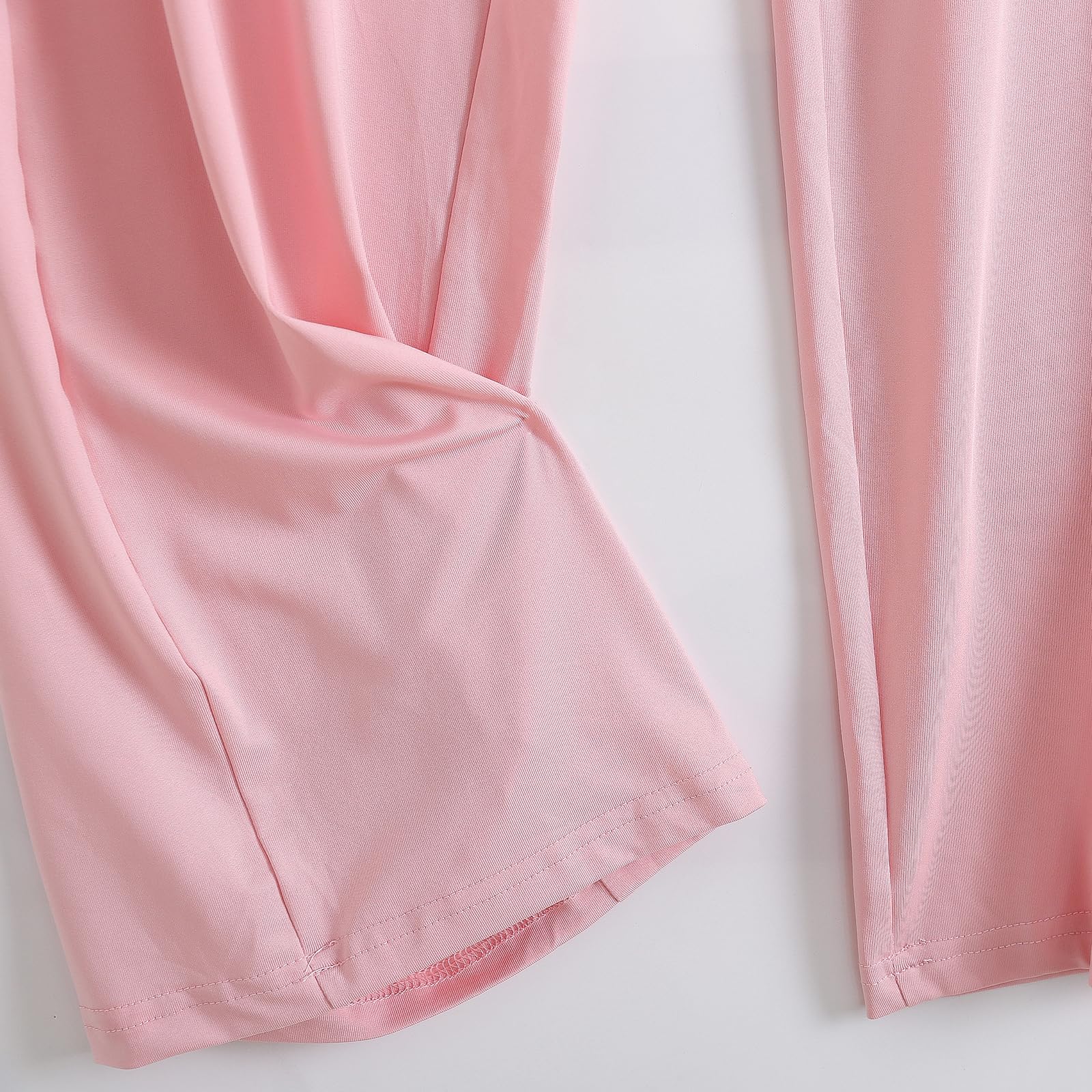 PNAEONG Pajama Pants for Women Soft Pajama Bottoms Loose Fit Sleepwear Elastic Waist Lounge Pants 25-27 inseam