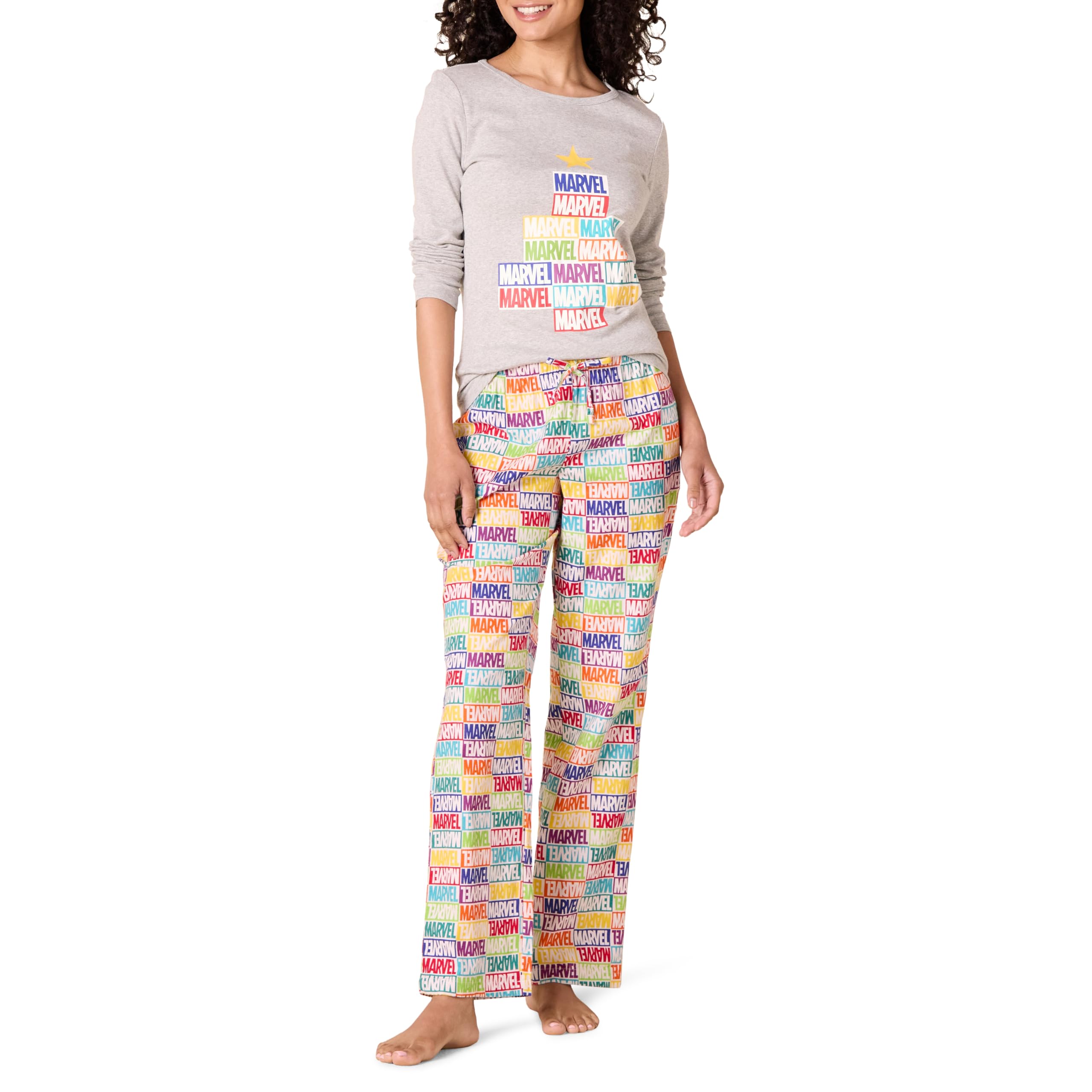 Amazon Essentials Disney | Marvel | Star Wars Women's Flannel Pajama Sleep Sets WEBE CLOTHING