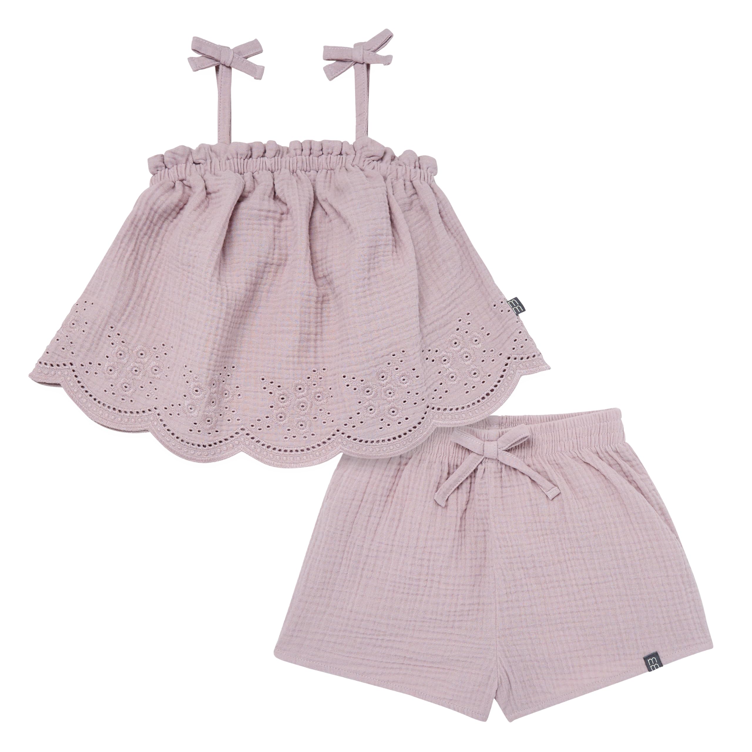 Modern Moments by Gerber Baby Girls' 2-piece Gauze Top & Short Set WEBE CLOTHING