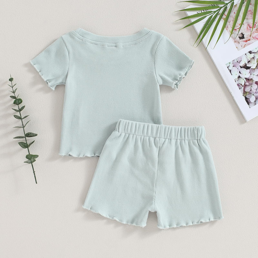 Kupretty Toddler Baby Girl Clothes Cute Comfy Summer Outfits Set Ruffled Shirts + Shorts 12 18 24 Months 2T 3T WEBE CLOTHING