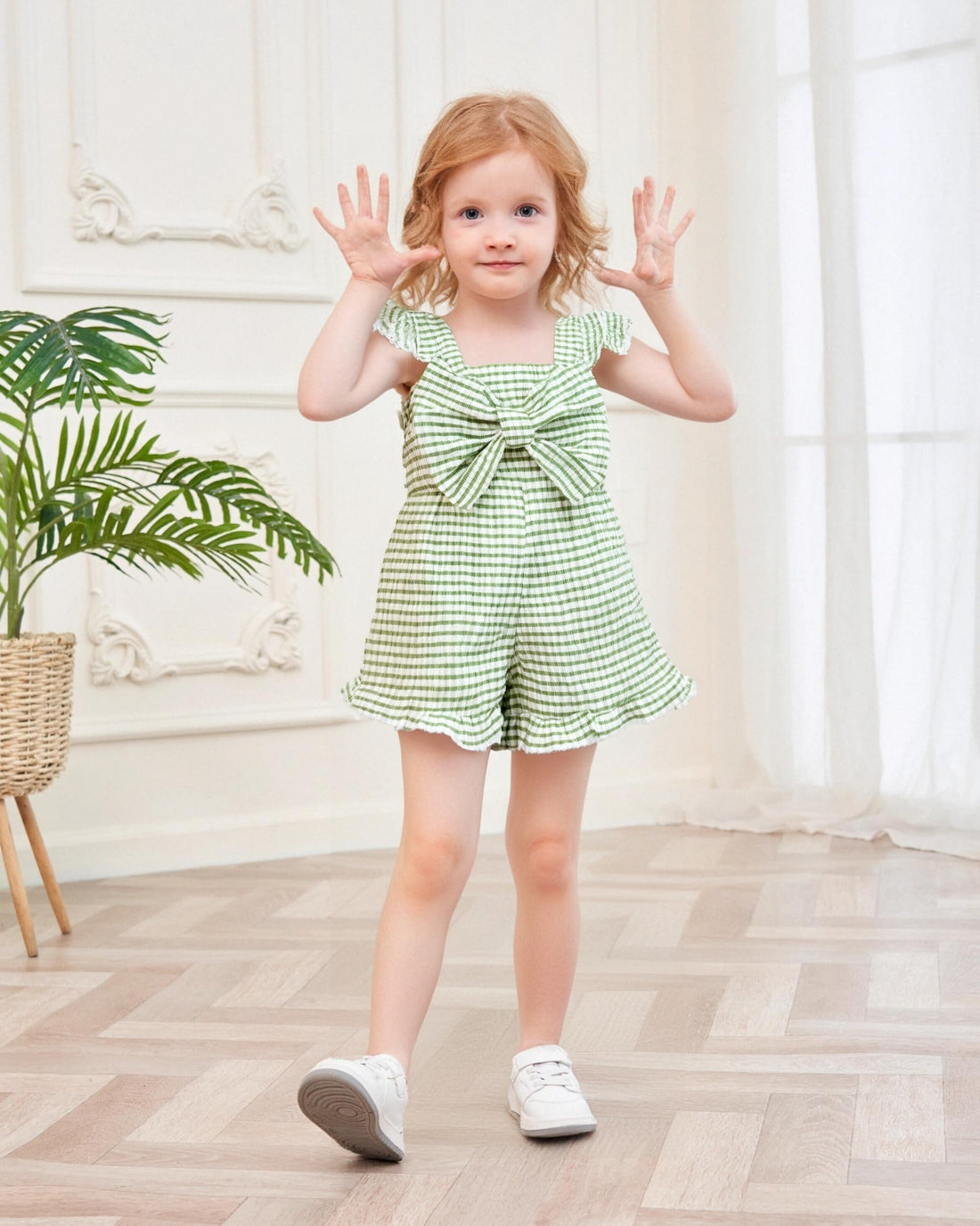 XUANHAO Baby Girl Clothes Summer Romper Outfits for Girls Cute Infant Toddler One-Piece Jumpsuit Ruffle Shorts Sets 6M-3Y WEBE CLOTHING