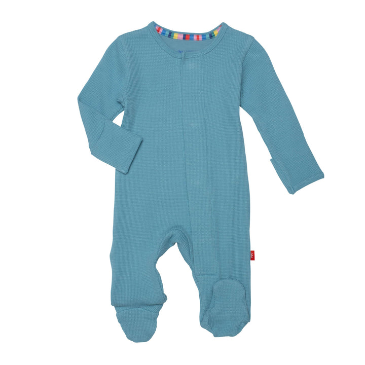 Magnetic Me Boys Modal Magnetic Baby Footie Pajamas | Silky Soft Modal Fabric | Baby Sleepers