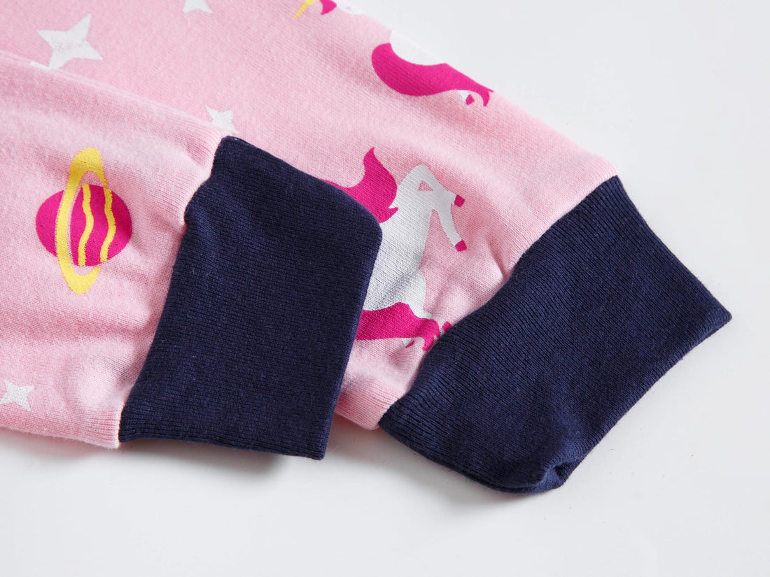 Dolphin&Fish Boys and Girls Soft Pajamas 100% Cotton Toddler Pjs Long Sleeve Kid Sleepwear Sets