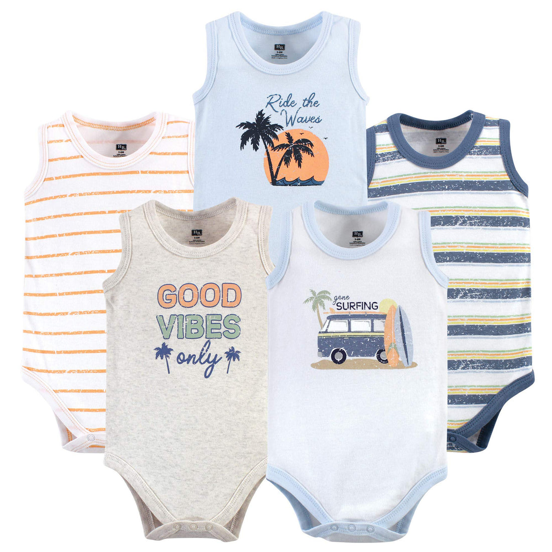 Hudson Baby Unisex Baby Cotton Sleeveless Bodysuits WEBE CLOTHING