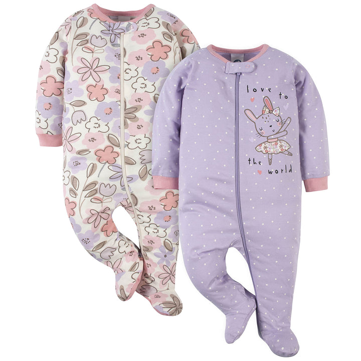Gerber Baby Girls 2-Pack Sleep ‘N Play