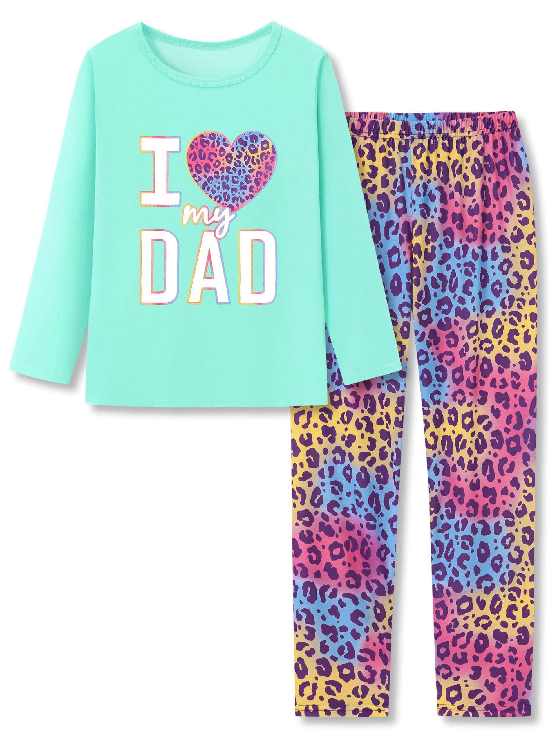 Tebbis Trendy Tie Dye Spiral Pajamas for Girls 2-Piece Soft Long Sleeve & Pants PJ Set Jammies Size 6-18