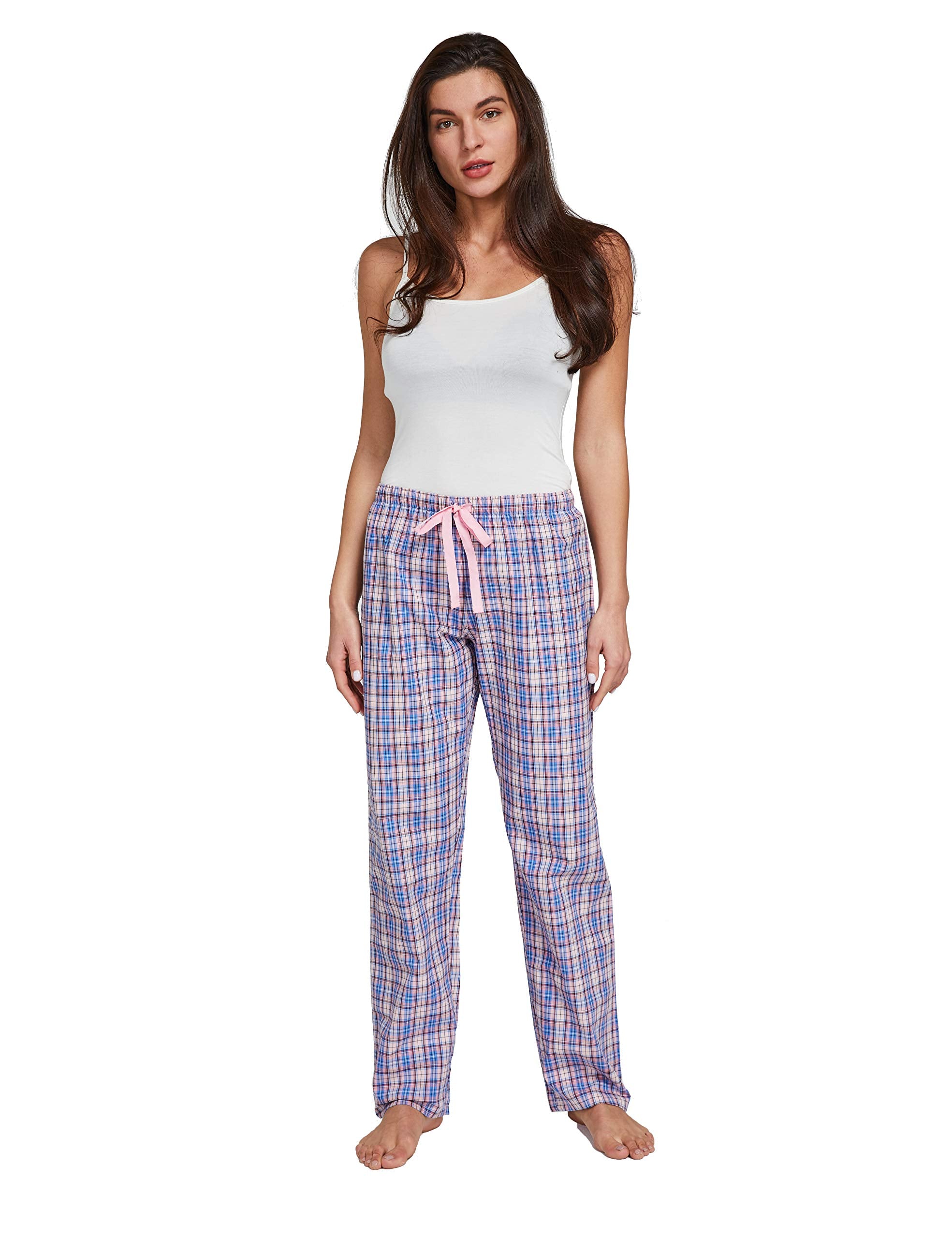 CYZ Women's 100% Cotton Woven Poplin Sleep Pajama Pants