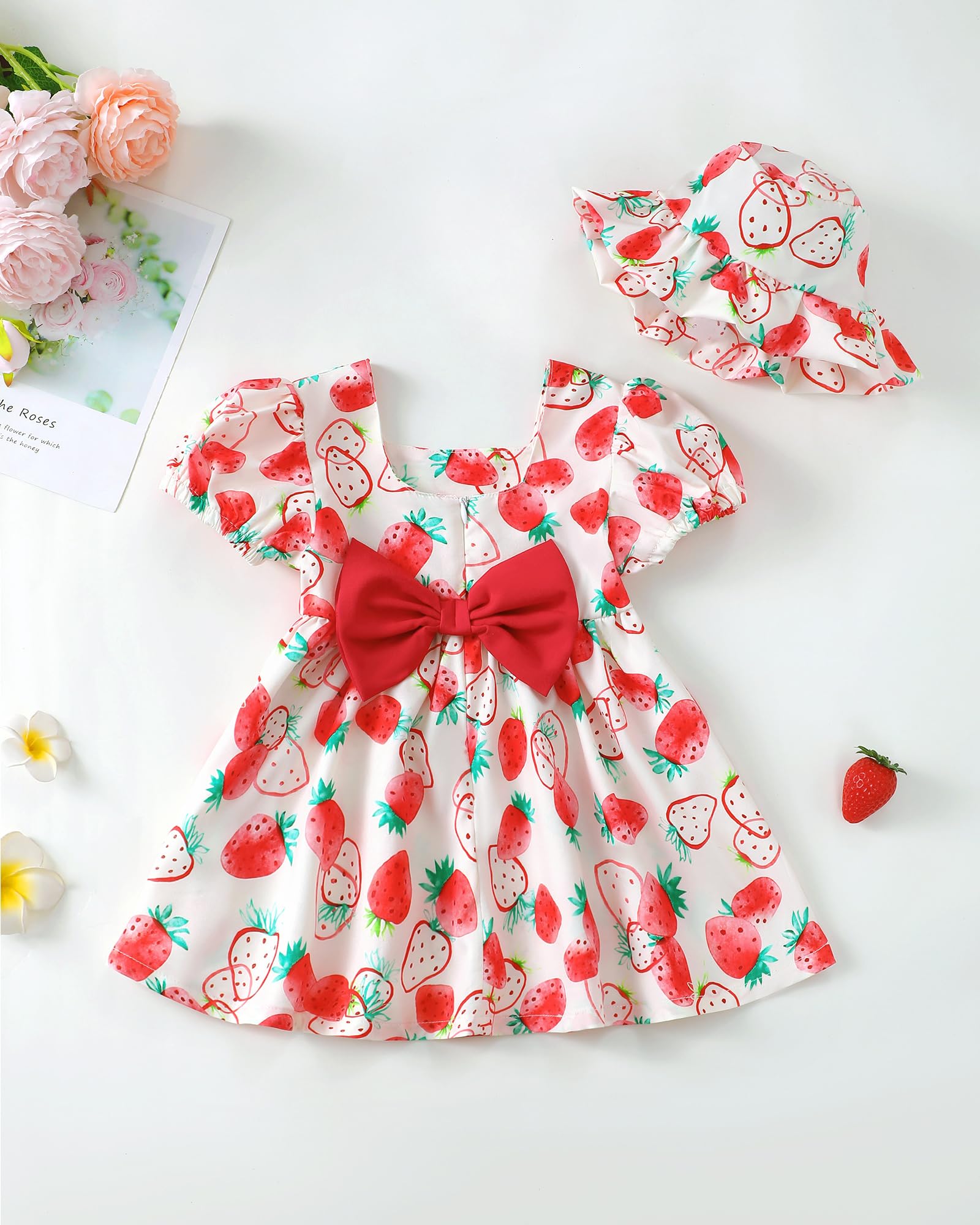 sweetabby Toddler Baby Girl Dresses Summer Clothes Boho Short Sleeve Dress Ruffle Infant Sundress Cute Girls Outfit WEBE CLOTHING