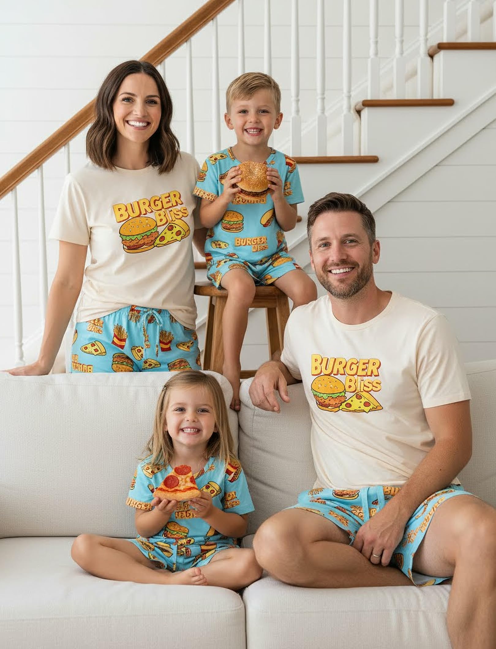PATPAT Family Matching Short Sleeve Pajama Sets - Perfect for Family Photos & Holiday Celebrations WEBE CLOTHING