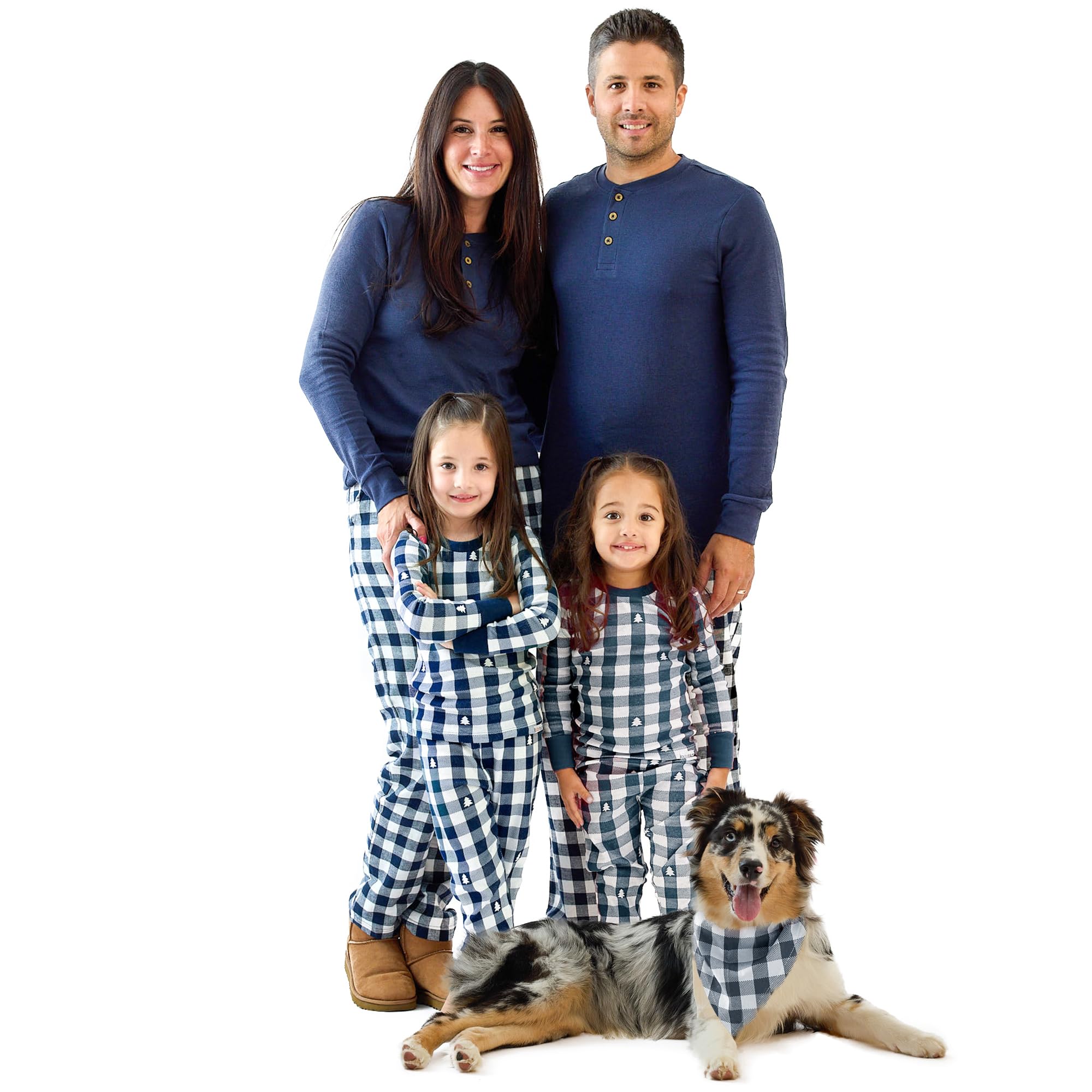 Butterblu JAMIE Matching Family Jammies Christmas Pajamas Organic Cotton PJs Womens, Mens, Kids, Toddlers, Baby, Pets