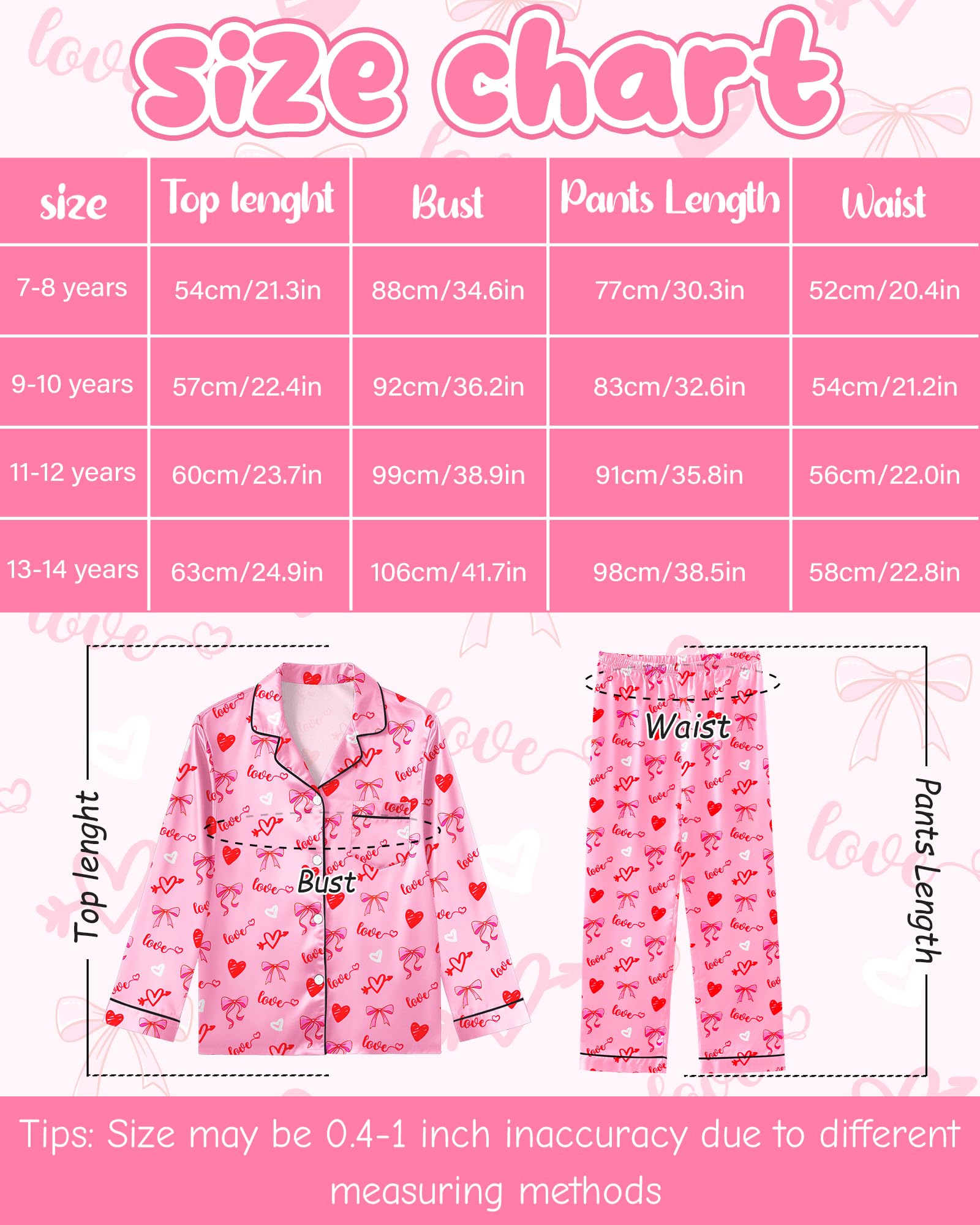 Sylfairy Girls Pajamas Silk PJS Set Satin Sleepwear Long Sleeve Jammies for Kids Button-Down Nightwear Loungewear 3-16 Years