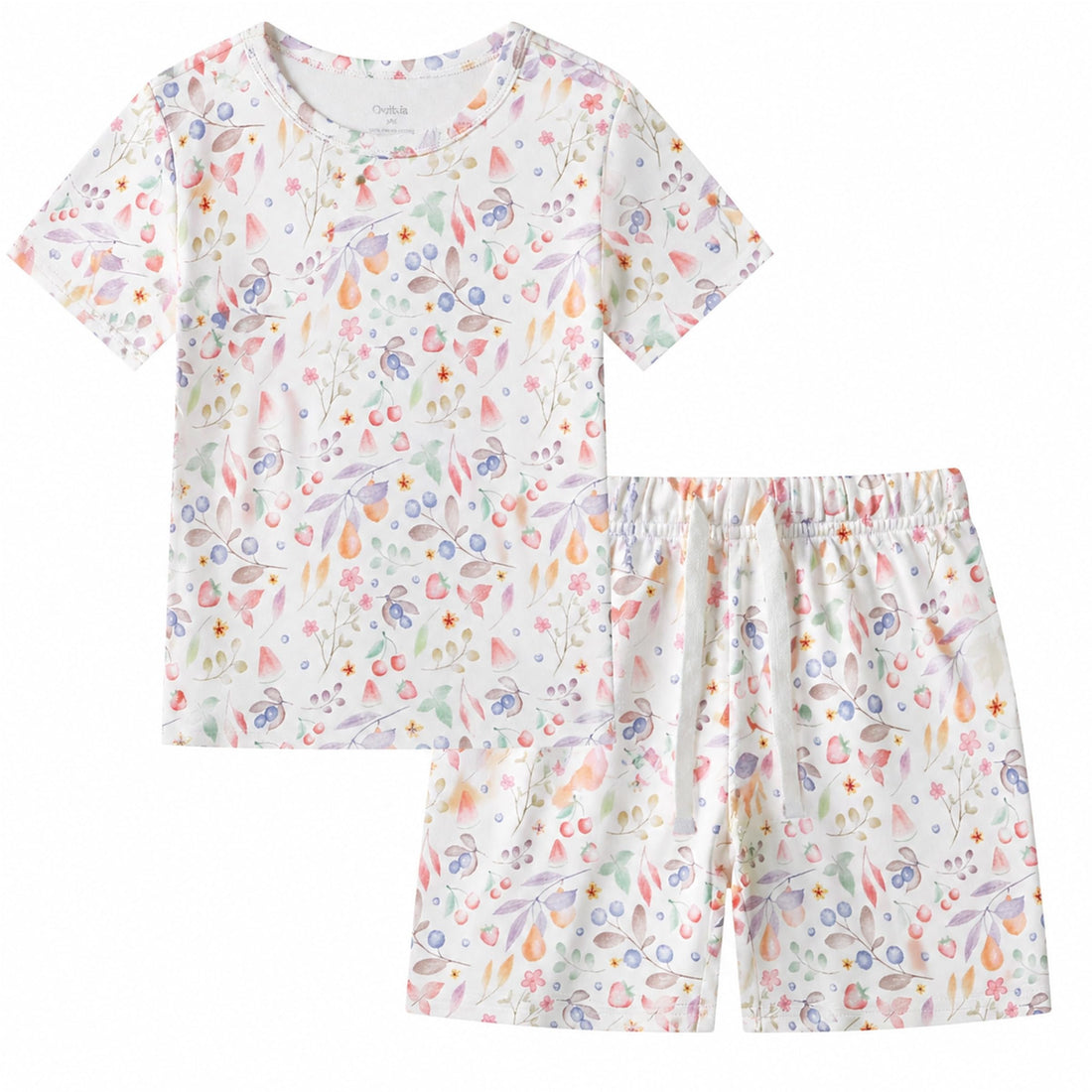 Owlivia 100% Organic Cotton Baby Short Sleeve Pajama Sets, Toddler Boy Girl 2-Piece Sleepwear