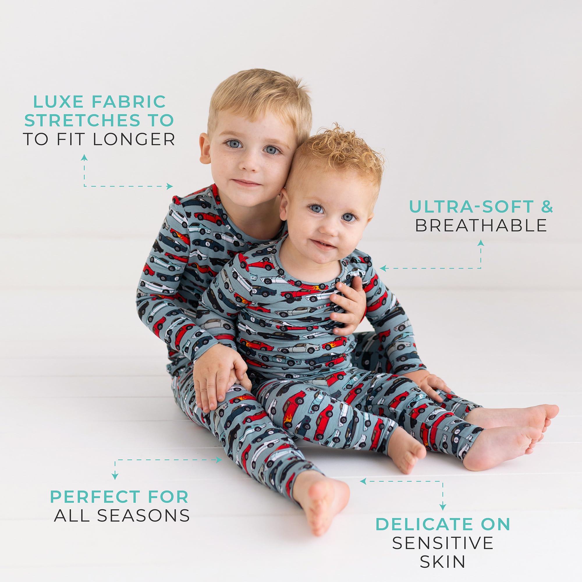 Posh Peanut Boys Pajamas - PJs for Kids Made of Soft Viscose from Bamboo, Long Sleeve Toddler PJs & Matching Boys Pajama Sets WEBE CLOTHING