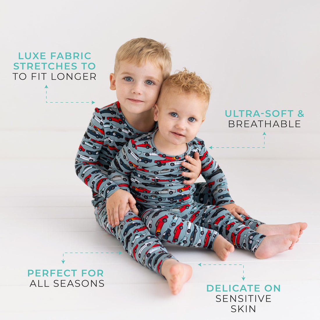 Posh Peanut Boys Pajamas - PJs for Kids Made of Soft Viscose from Bamboo, Long Sleeve Toddler PJs & Matching Boys Pajama Sets WEBE CLOTHING