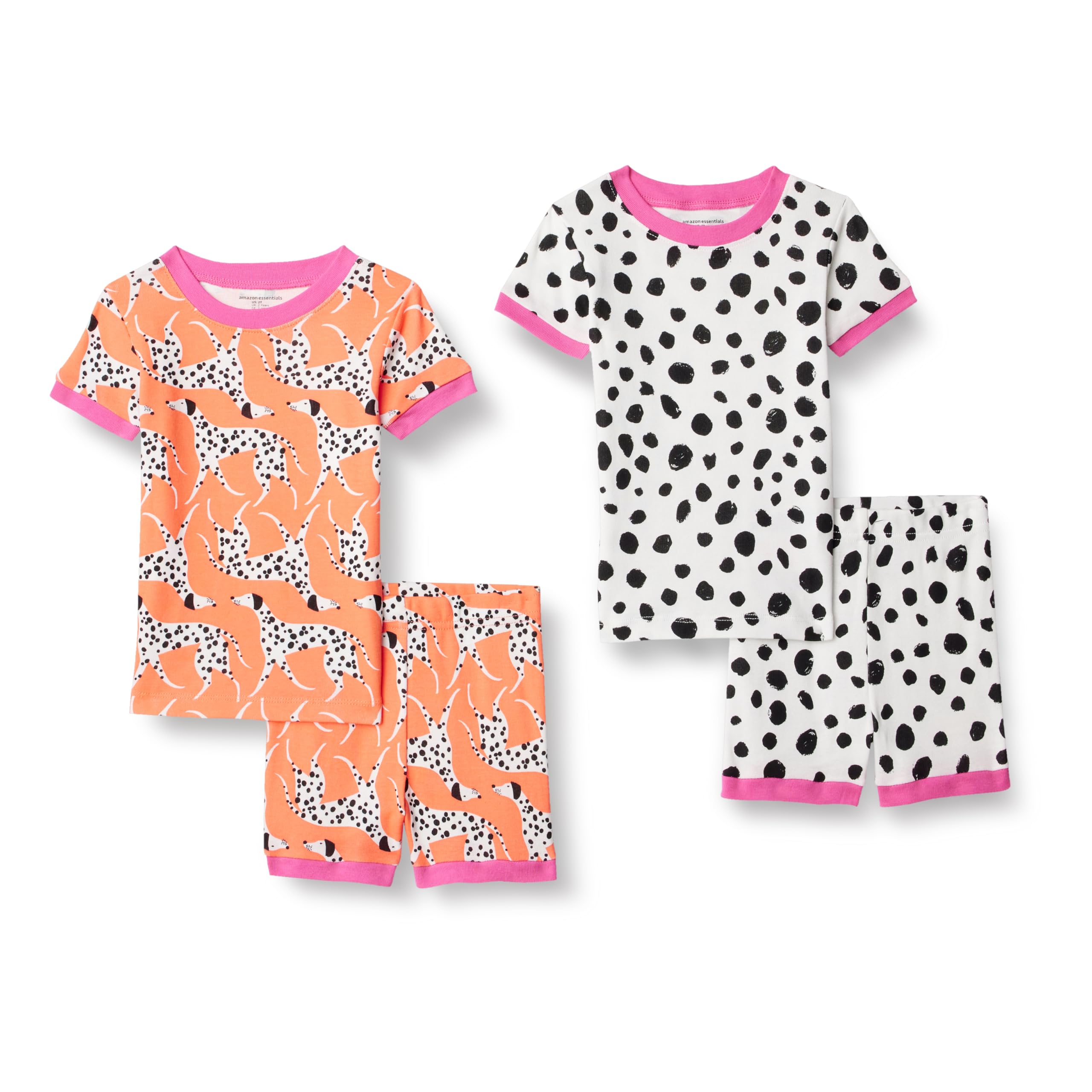 Amazon Essentials Babies, Toddlers and Boys' Snug-Fit Cotton Pajama Set, Multipacks