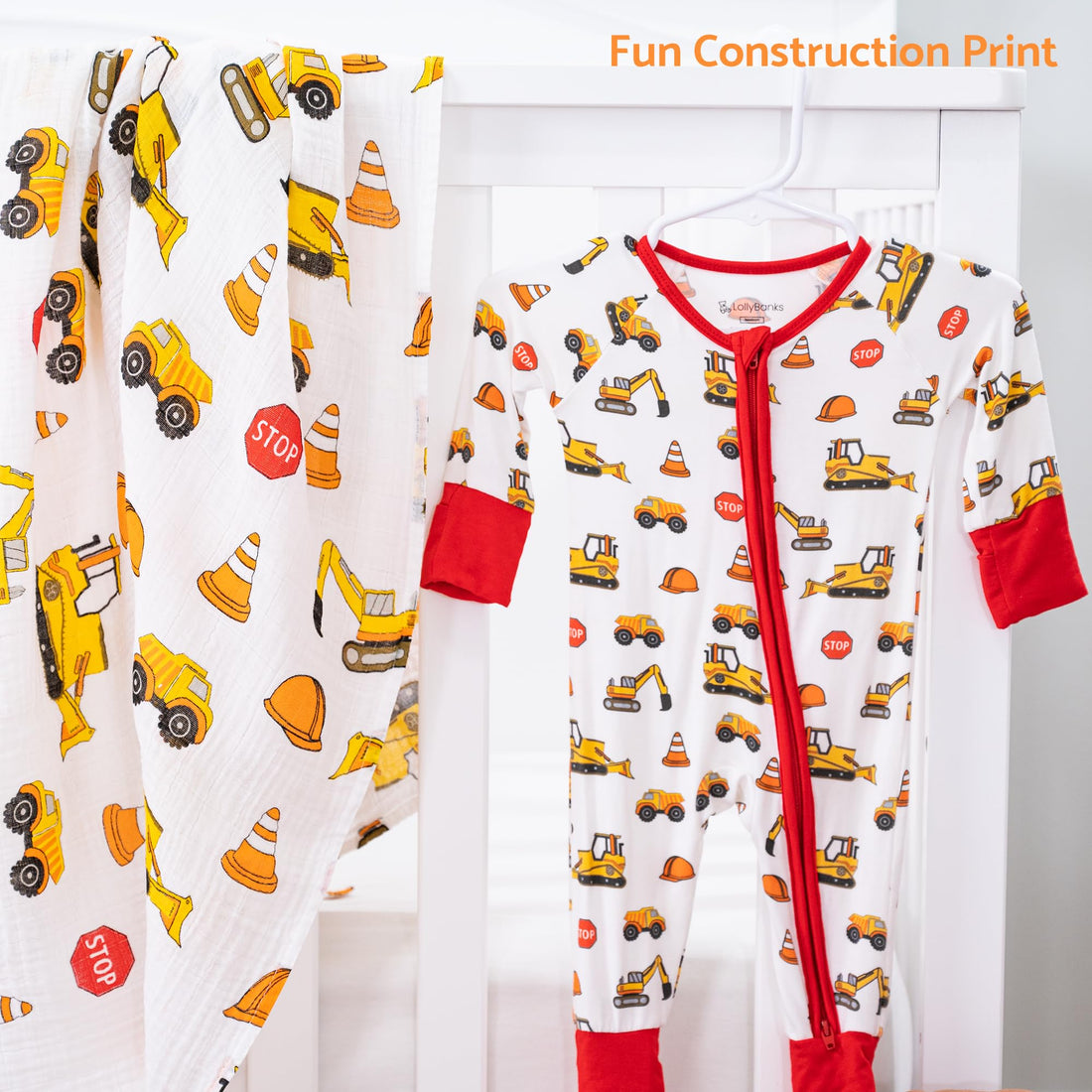 LollyBanks Baby Pajamas, Long Sleeve Baby Romper with 2-Way Zipper, 95% Viscose from Bamboo and 5% Spandex, Infant Sleepers