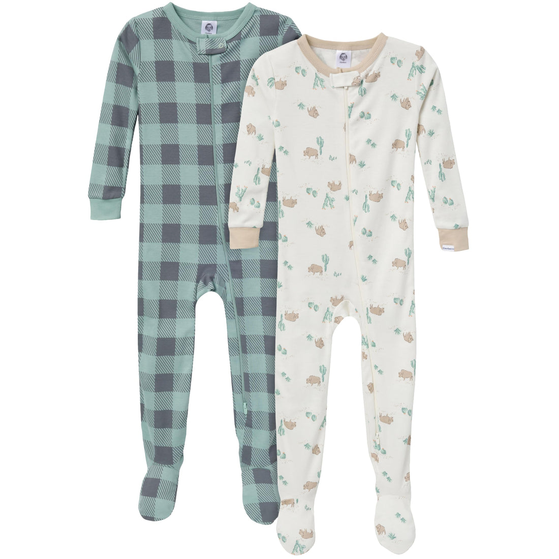 Gerber Baby-Boys 2-Pack Footed Pajamas