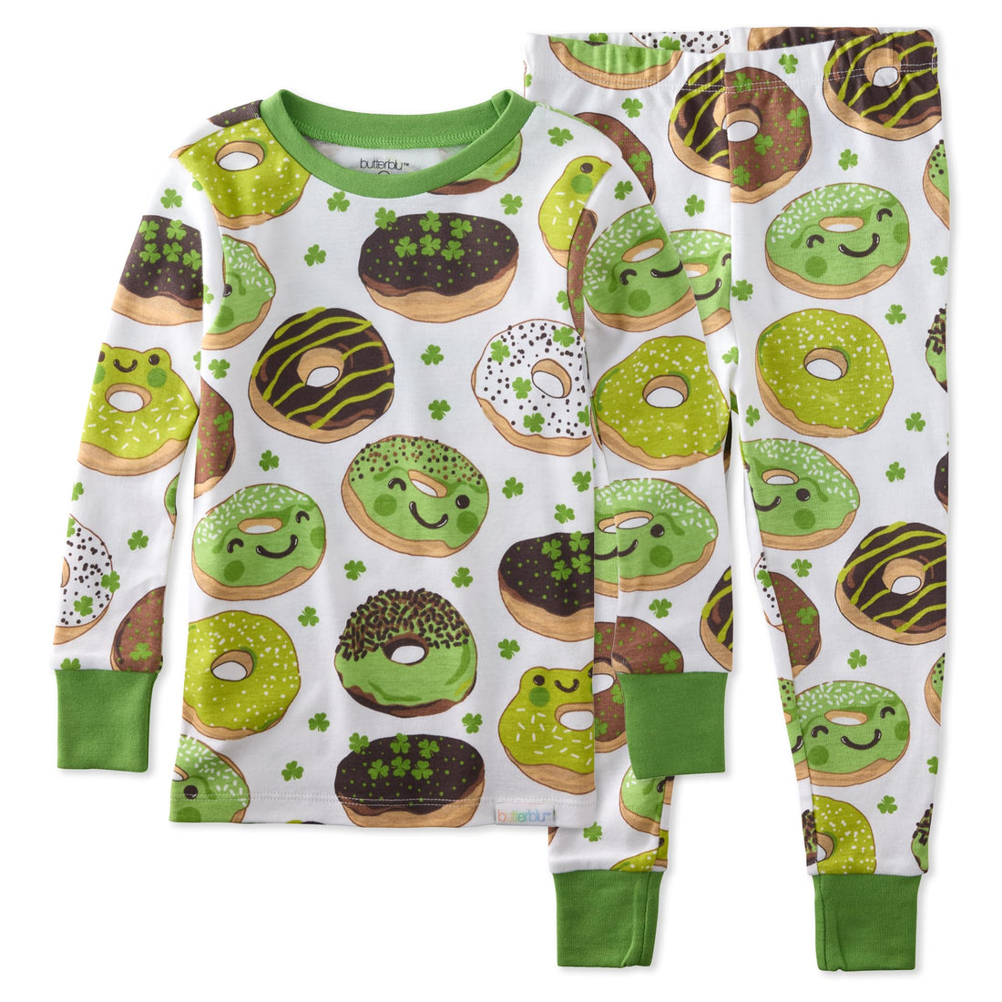 Butterblu Zen Snug-fit 2-Piece Pajamas 100% Organic Cotton Long Sleeve for Boys & Girls