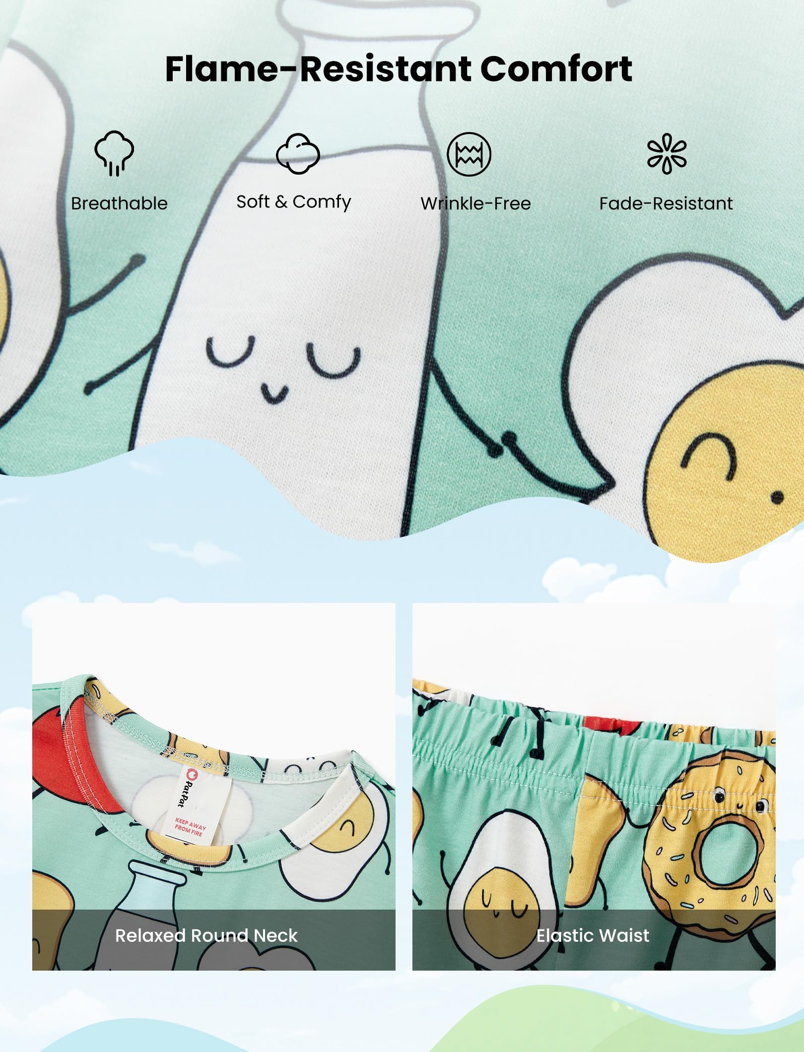 PATPAT Family Matching Short Sleeve Pajama Sets - Perfect for Family Photos & Holiday Celebrations WEBE CLOTHING