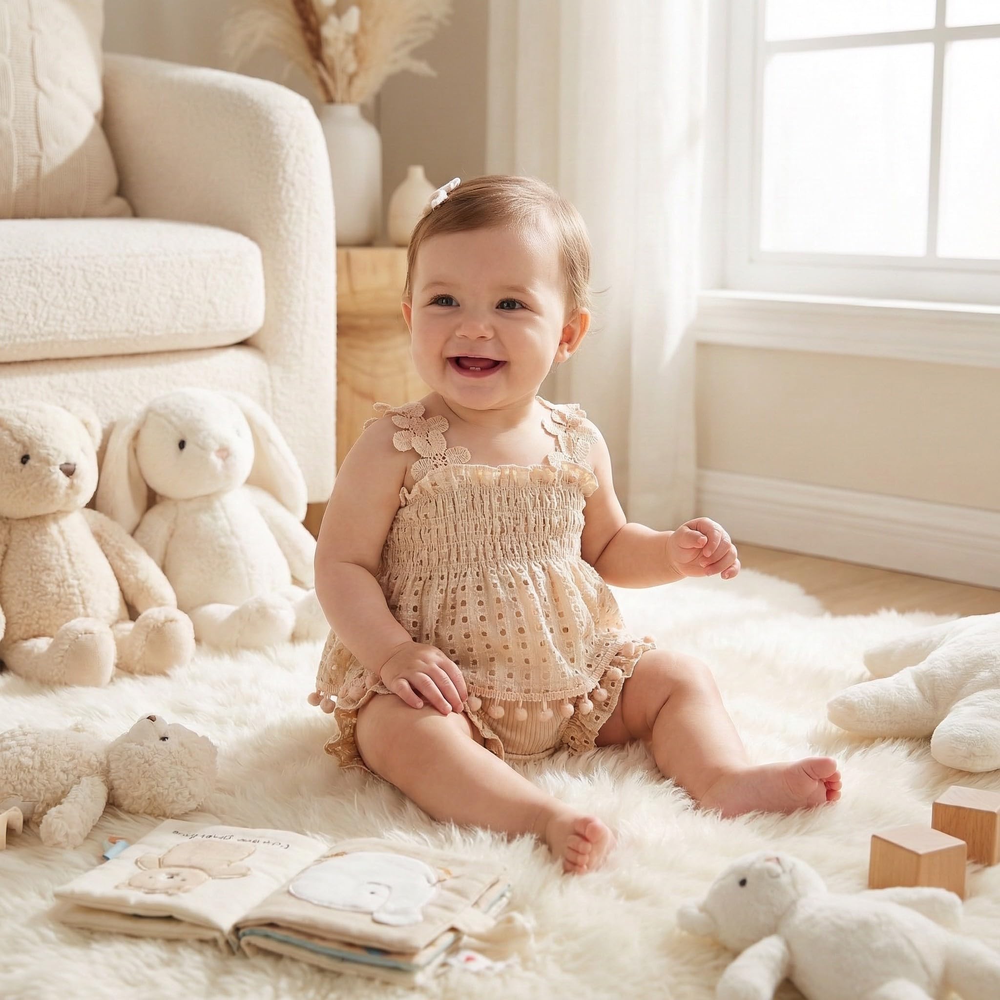 Newborn Baby Girl Summer Clothes Sleeveless Floral Top Ribbed Shorts Boho Outfit Set WEBE CLOTHING