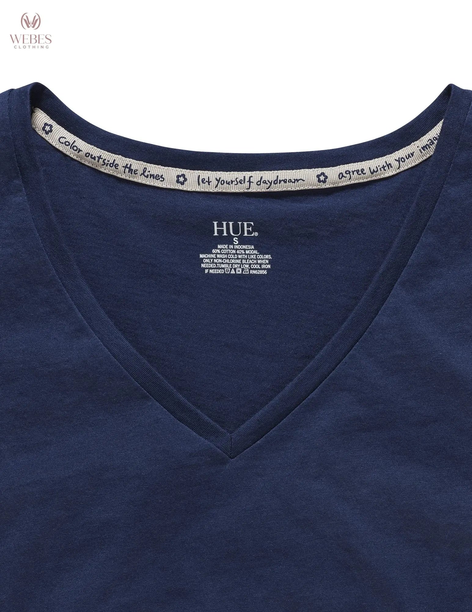 HUE Womens Sleepwell Basic Short Sleeve V-Neck T-Shirt for Lounging Or Sleeping, Made with Temperature Regulating Technology