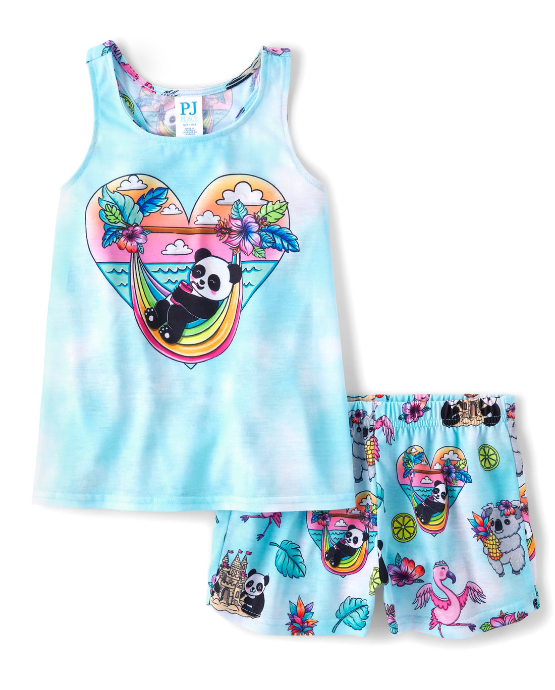 The Children's Place girls Sleeveless Tank Top and Short 2 Piece Pajama Set