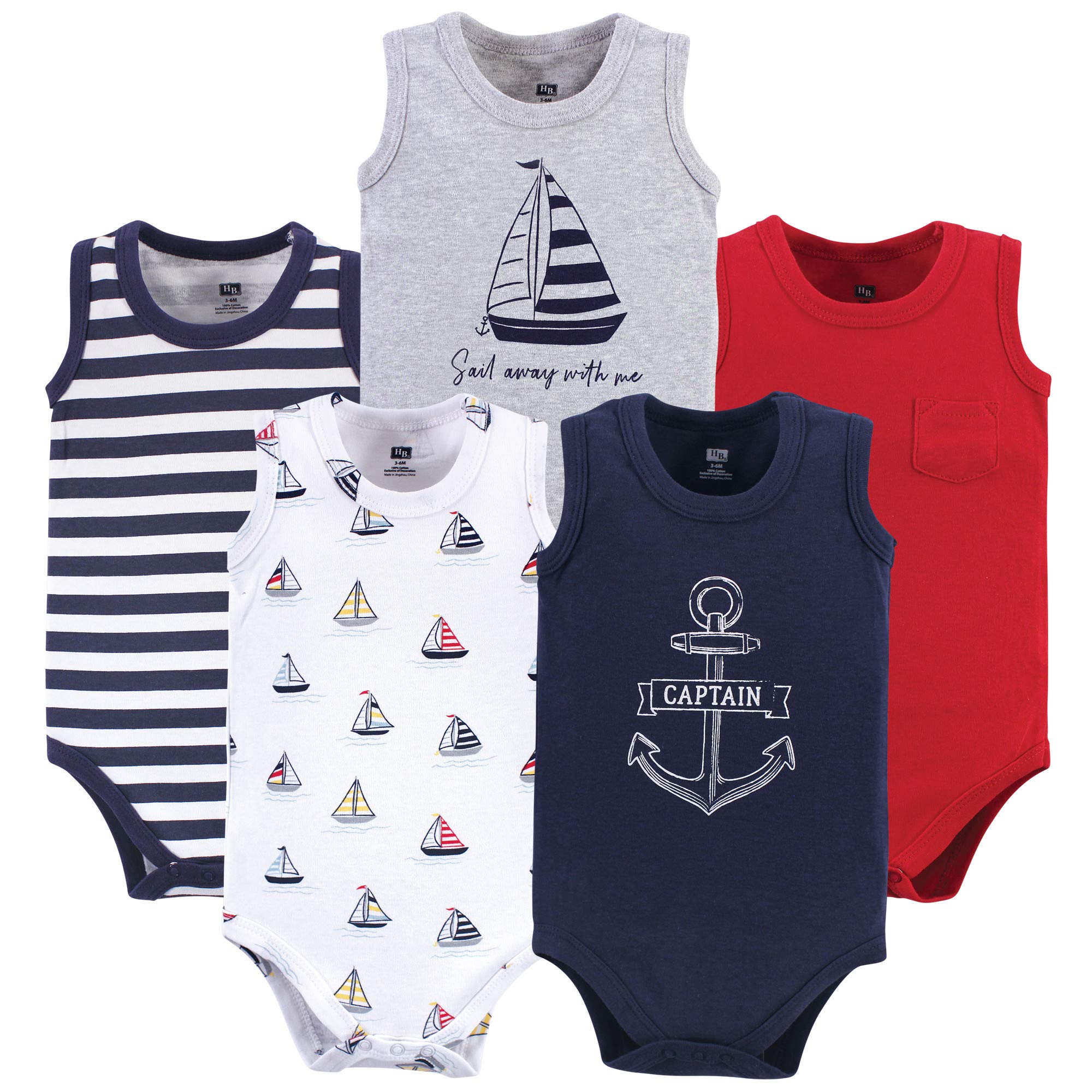 Hudson Baby Unisex Baby Cotton Sleeveless Bodysuits WEBE CLOTHING