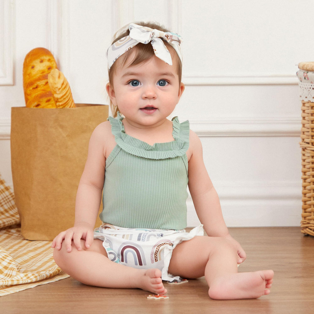 Newborn Baby Girl Summer Clothes Boho Infant Sleeveless Romper Bodysuit Shorts Headband 3Pcs Outfits WEBE CLOTHING