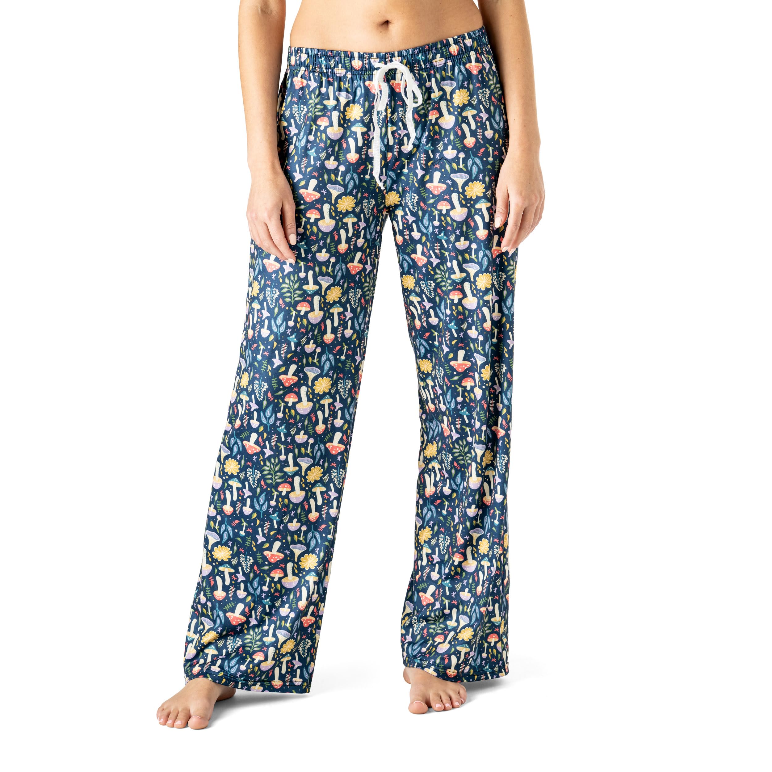 Hello Mello Signature Lounge Pants Womens Soft Pajama Bottoms Elastic Waistband Drawstring Tie
