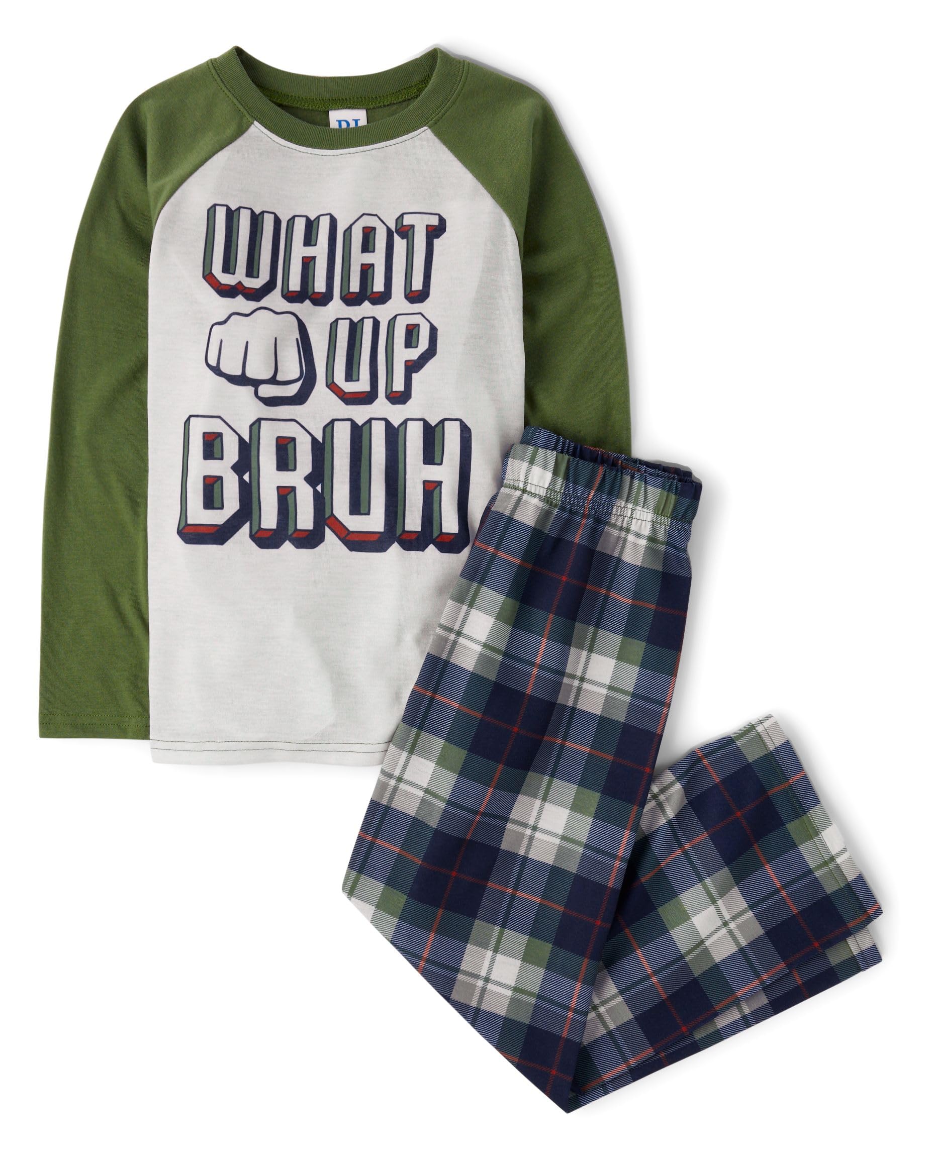 The Children's Place boys Long Sleeve Top and Pants 2 Piece Pajama Set