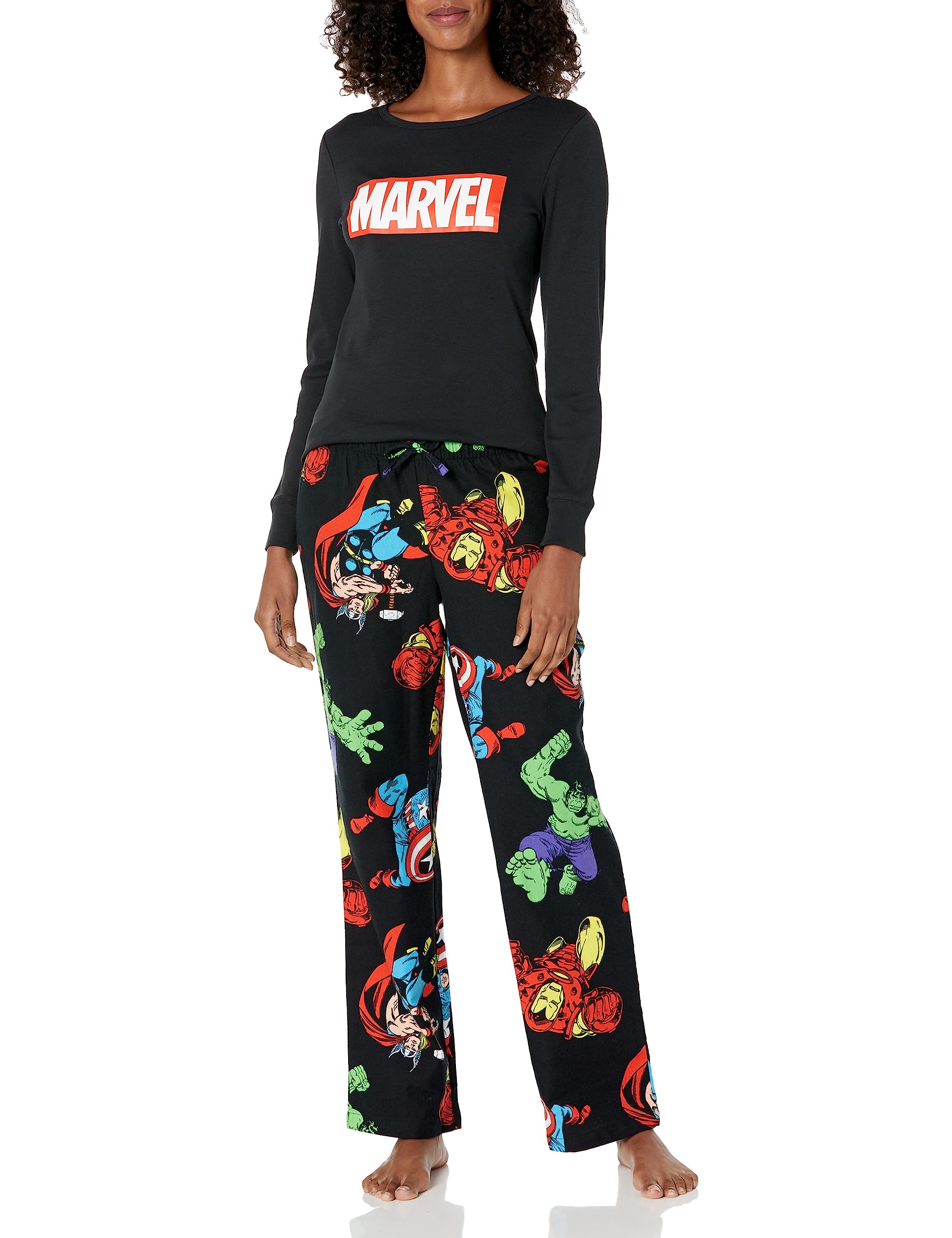 Amazon Essentials Disney | Marvel | Star Wars Women's Flannel Pajama Sleep Sets WEBE CLOTHING