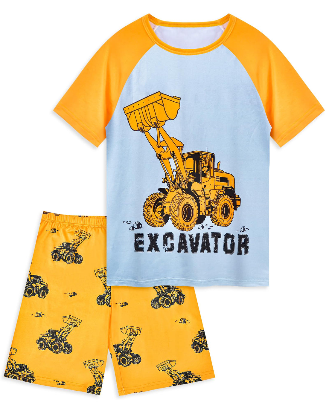 PASHOP Boys Pajamas Little Boys Summer Pajamas 2 Piece Short Sleeve Top and Shorts Sets Kids Pjs Sleepwears 3-10 Years