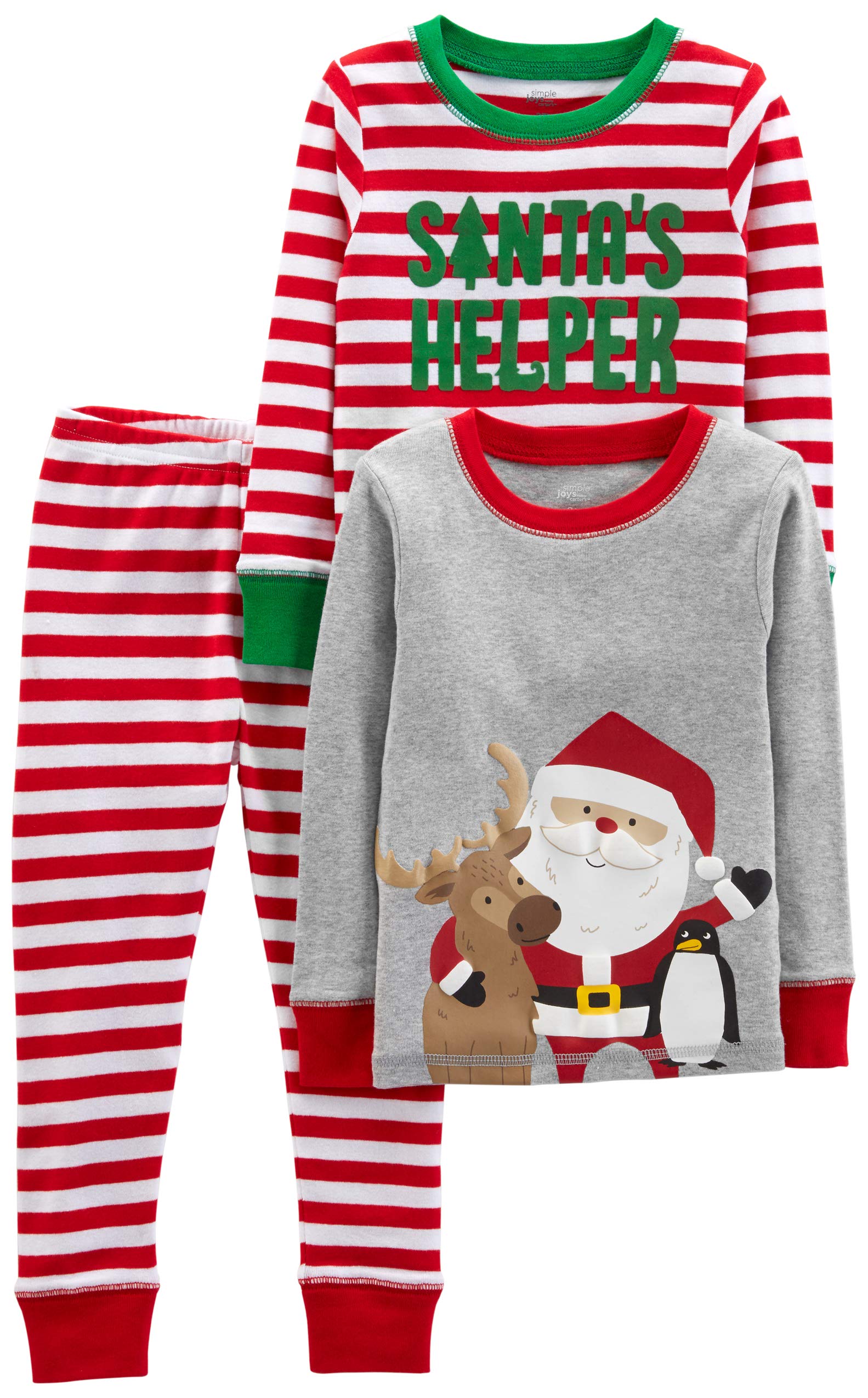 Simple Joys by Carter's Baby 3-Piece Snug-fit Cotton Holiday Pajama Set