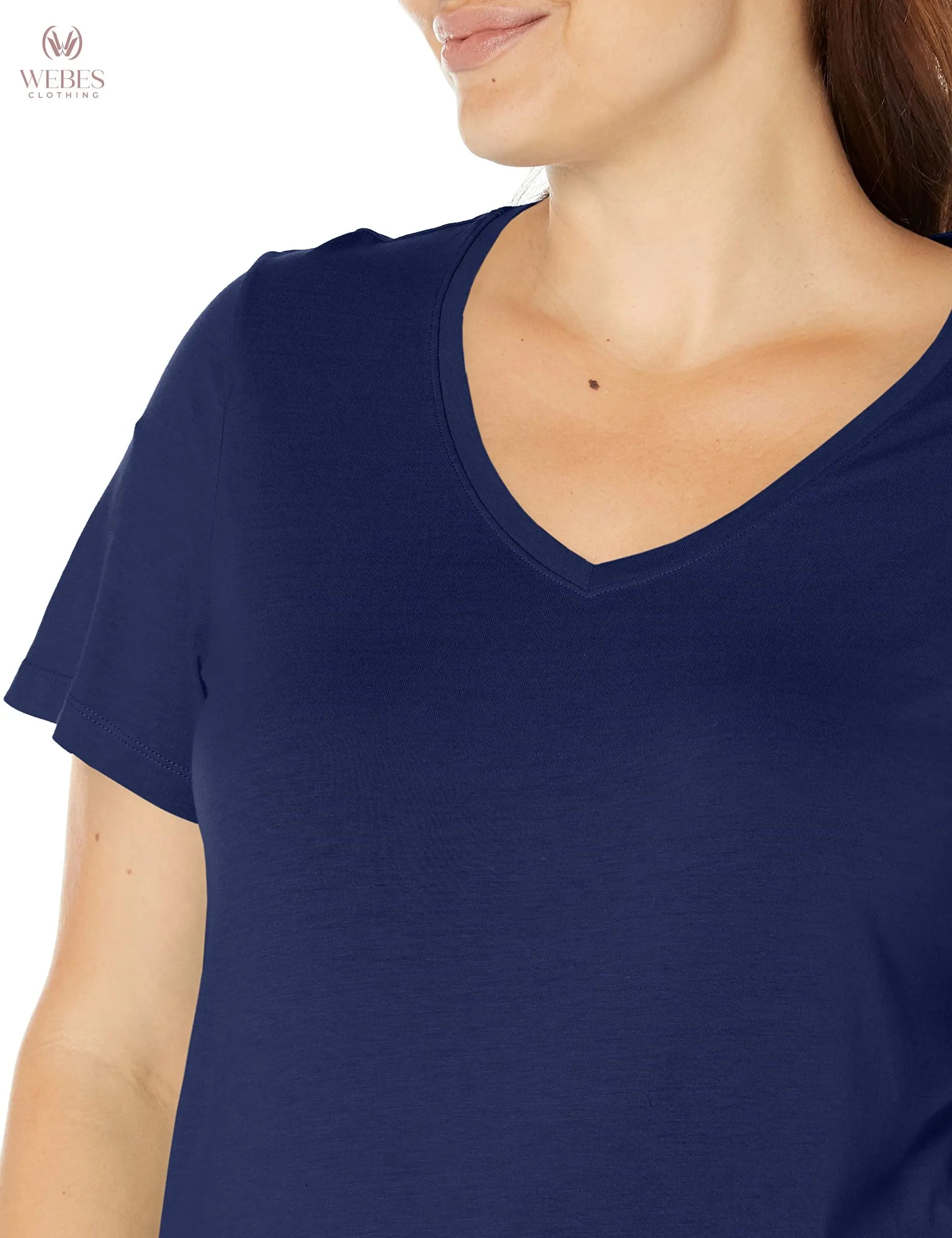HUE Womens Sleepwell Basic Short Sleeve V-Neck T-Shirt for Lounging Or Sleeping, Made with Temperature Regulating Technology