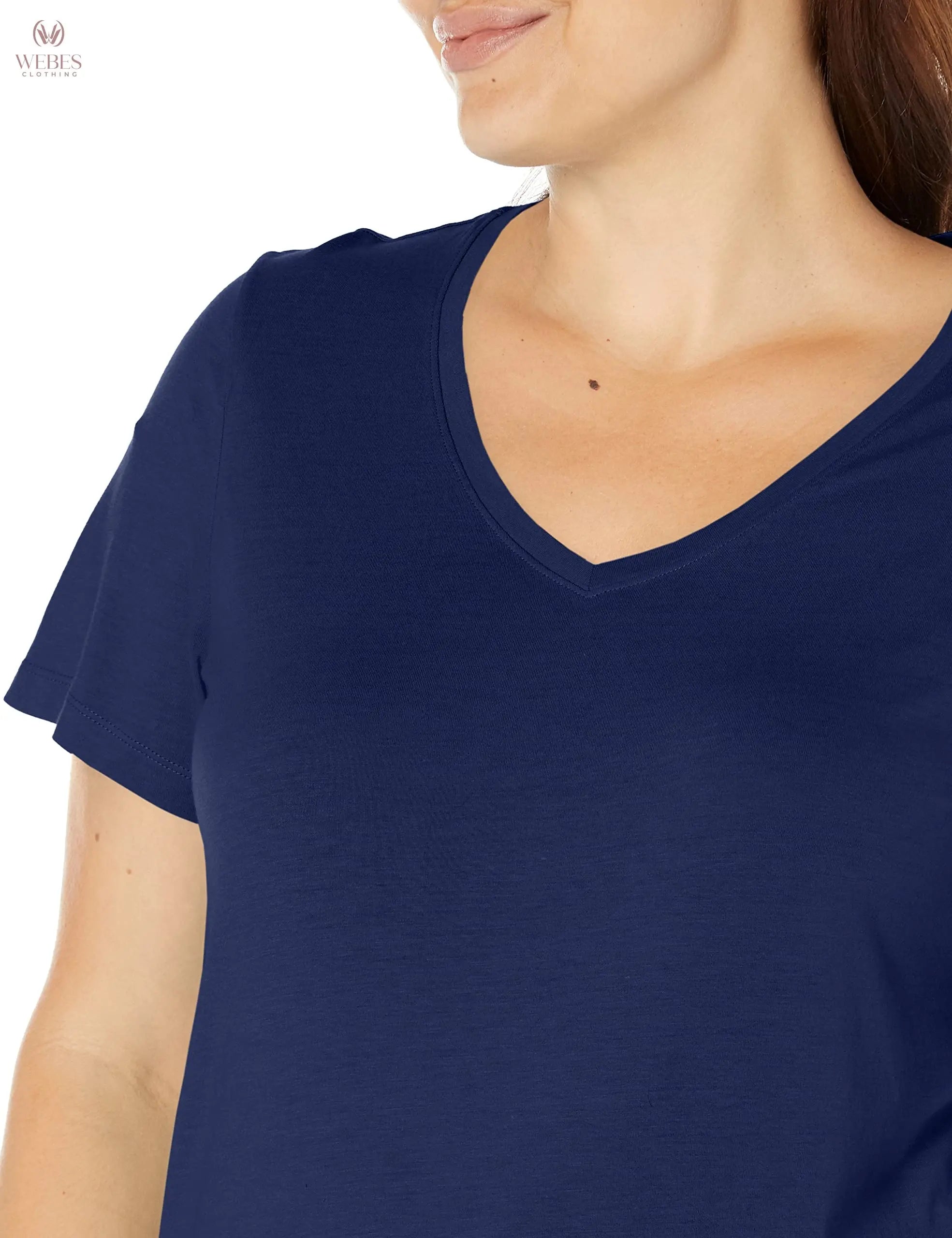 HUE Womens Sleepwell Basic Short Sleeve V-Neck T-Shirt for Lounging Or Sleeping, Made with Temperature Regulating Technology