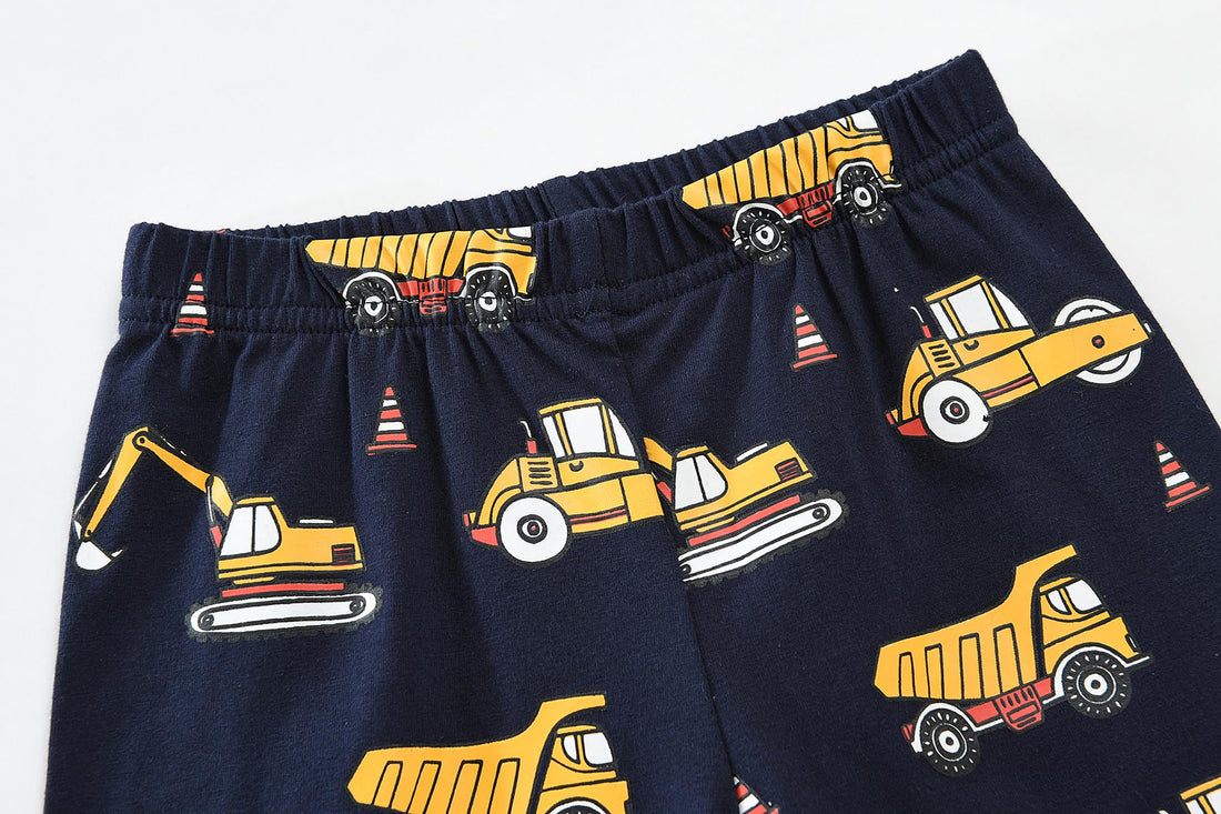 Little Hand Toddler Boys Pajamas Kids Dinosaur Summer PJS Monster Truck Boy Tractor Jammies Hockey Short Sets 2-7 Years