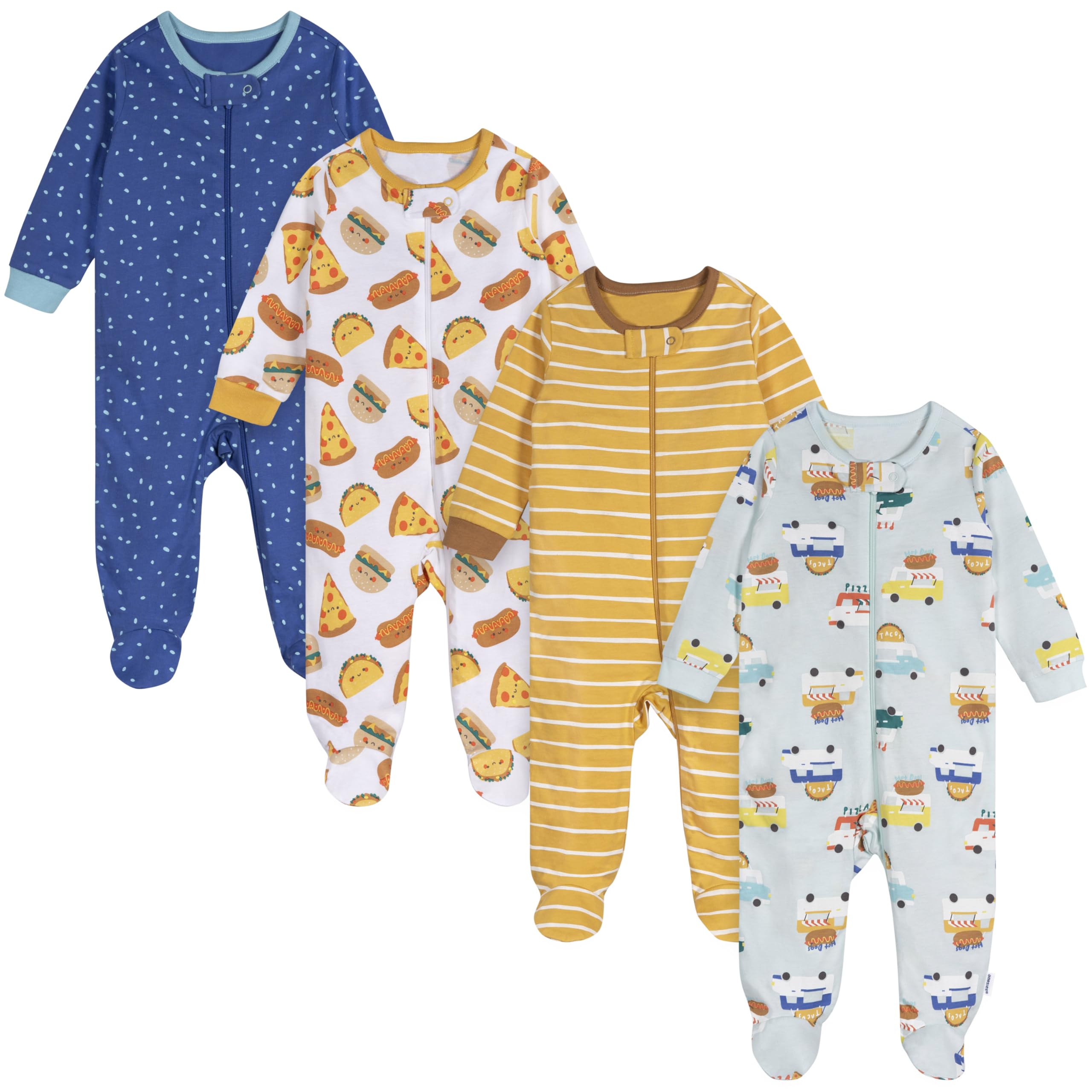 Onesies Brand Baby Boys 4-Pack Sleep 'N Play Footies
